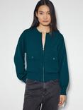 Monsoon Nora Bomber Jacket, Teal