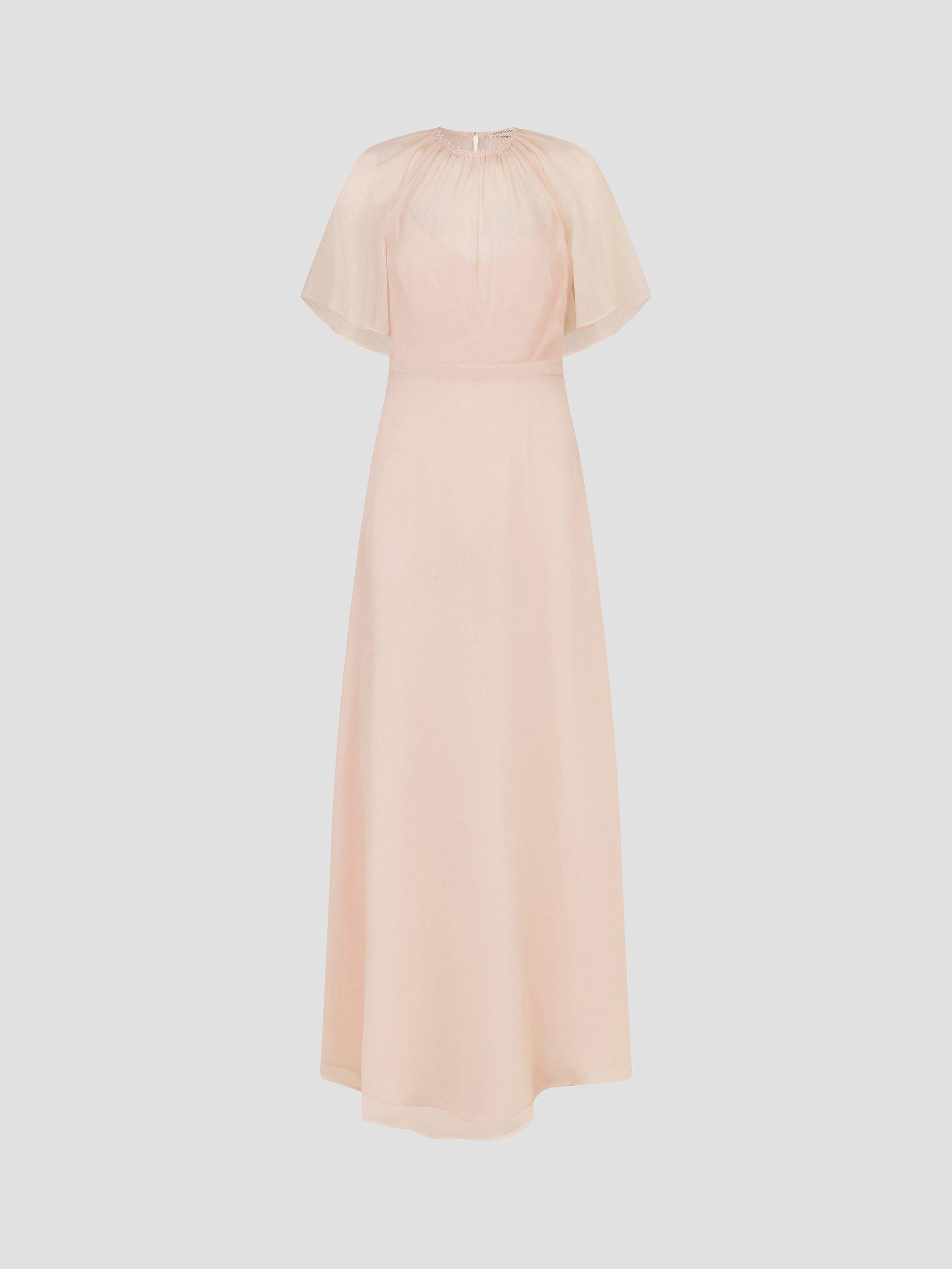 Product image 5 of 5, which shows Monsoon Mona Maxi Dress, Blush, 8