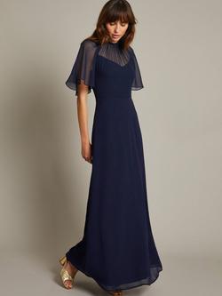 Monsoon Mona Maxi Dress, Navy