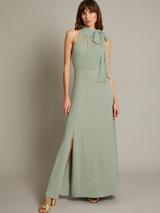 Adrianna Papell Chiffon Crepe Bardot Maxi Dress, Midnight