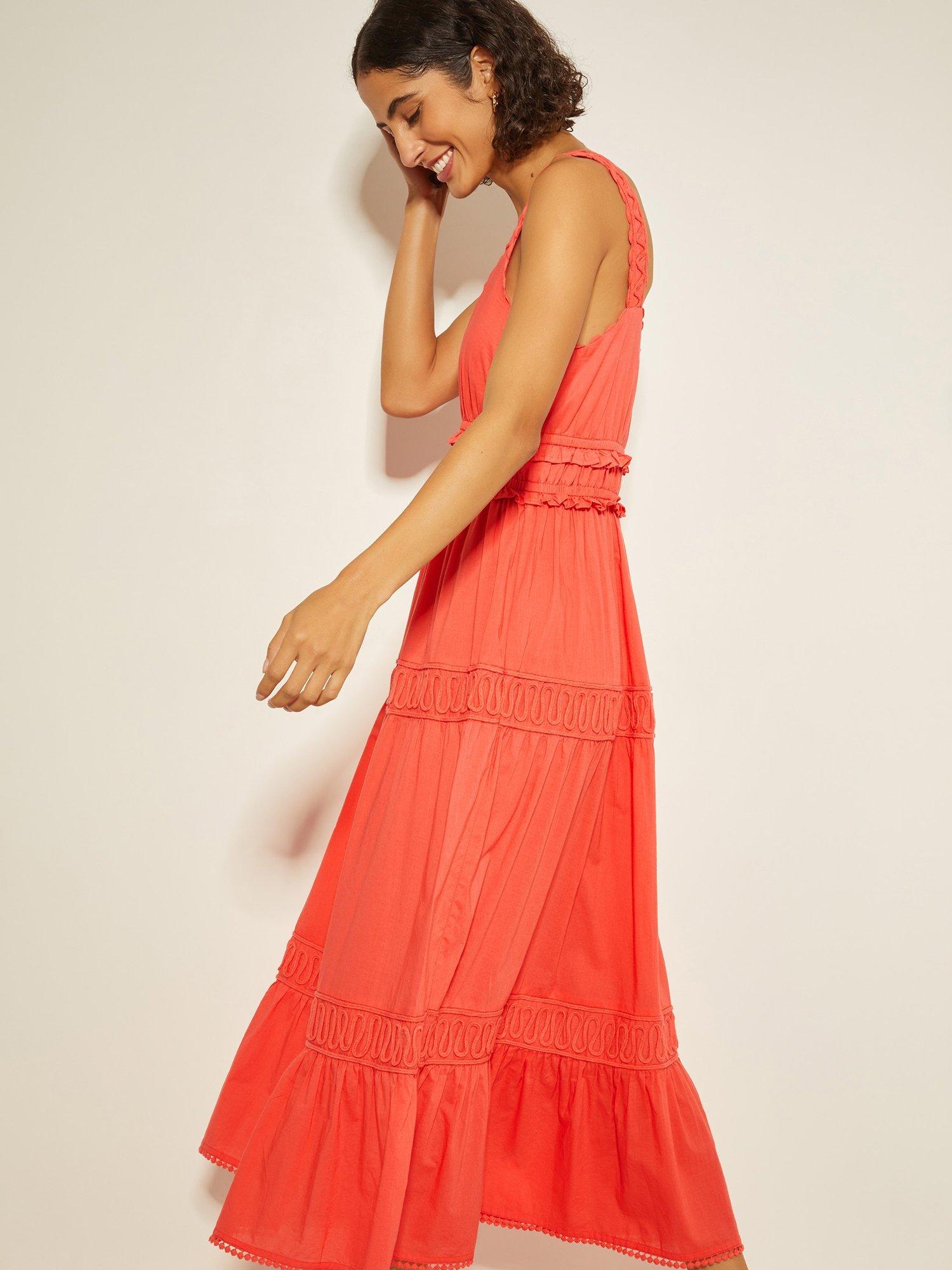 Product image 3 of 4, which shows Monsoon Sonya Maxi Dress, Pink, S