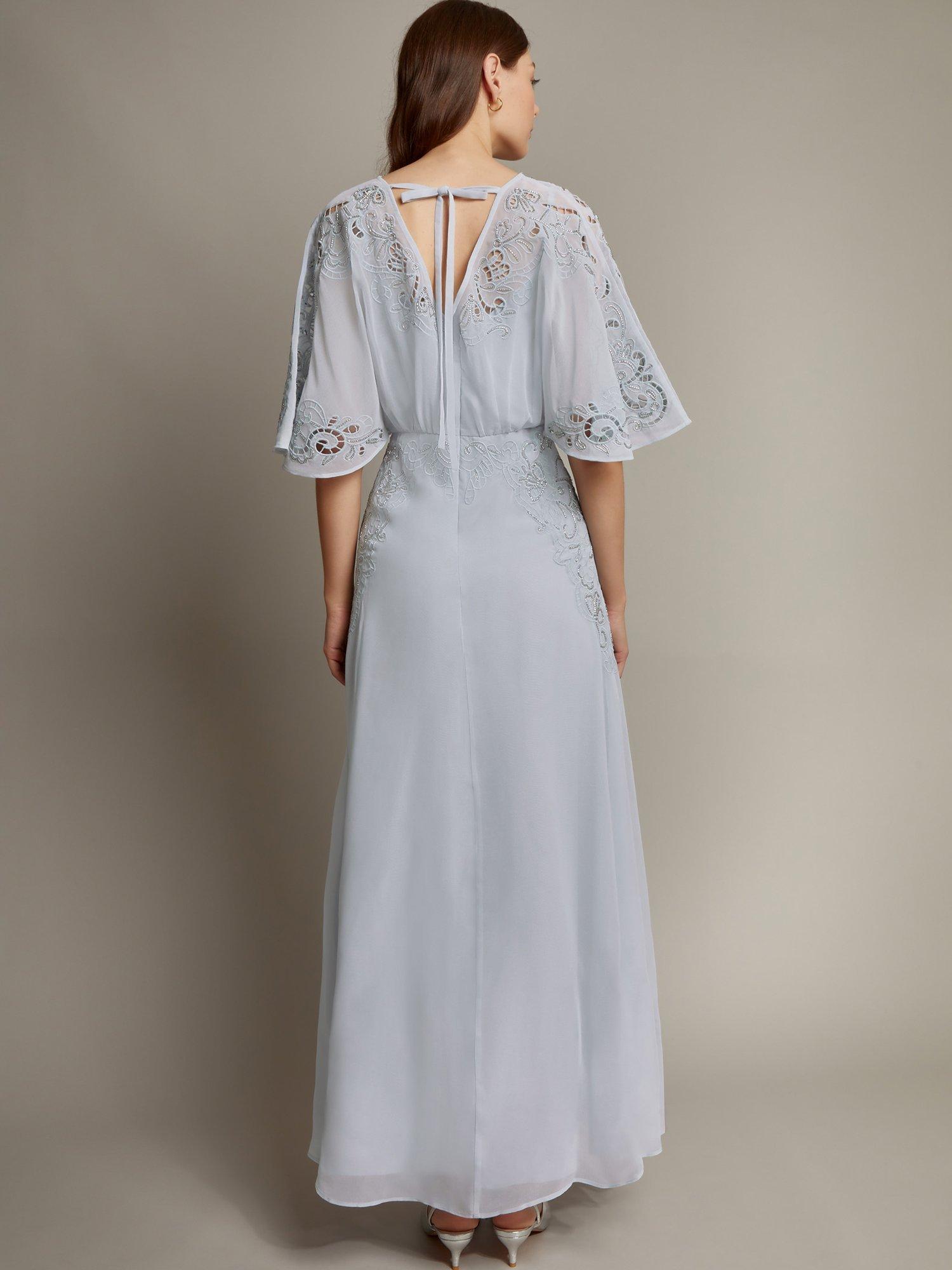 Product image 3 of 5, which shows Monsoon Tatiana Maxi Dress, Pale Blue, 18