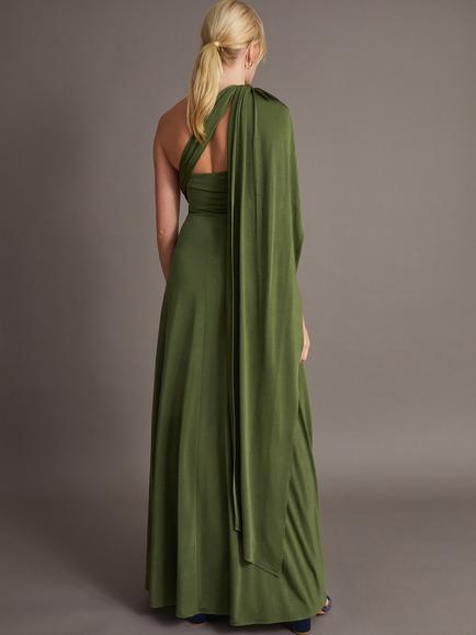 Monsoon Thea Multiway Dress, Olive - view 2, Olive