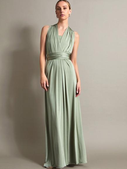 Monsoon Thea Multiway Bridesmaid Dress, Mid Green, Mid Green