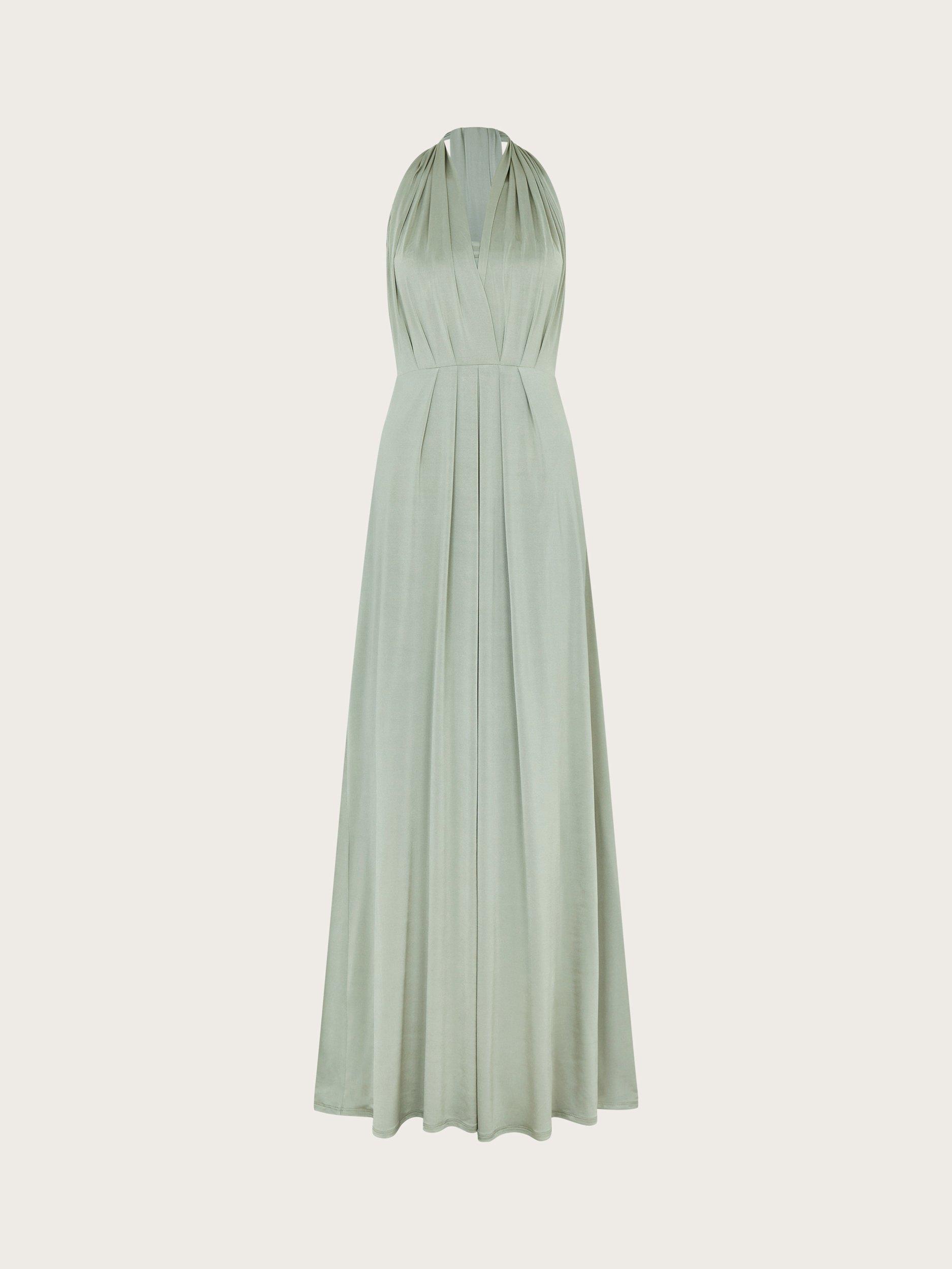 Product image 3 of 5, which shows Monsoon Thea Multiway Bridesmaid Dress, Mid Green, 6