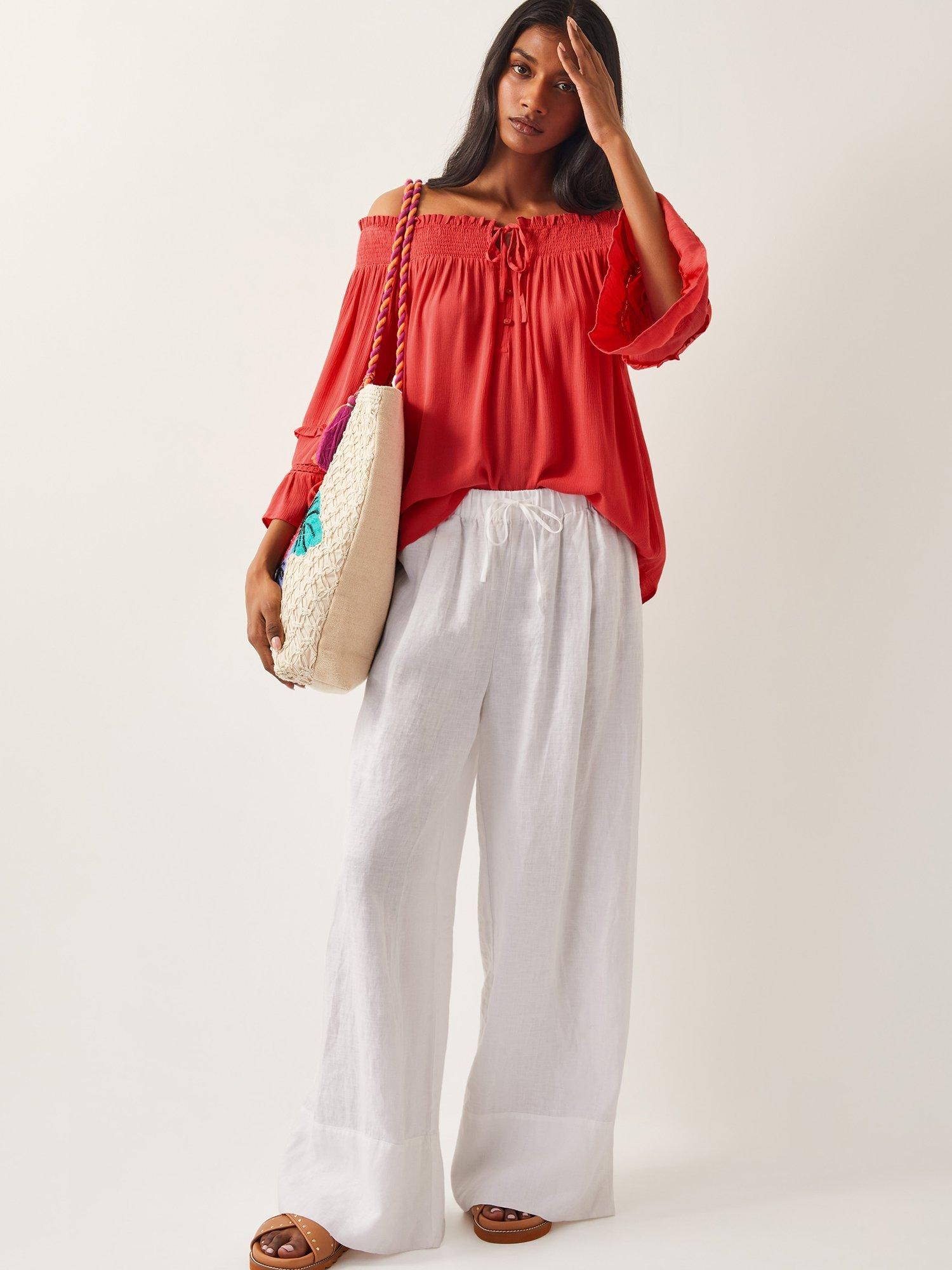Product image 3 of 4, which shows Monsoon Ava Smock Top, Pink, S
