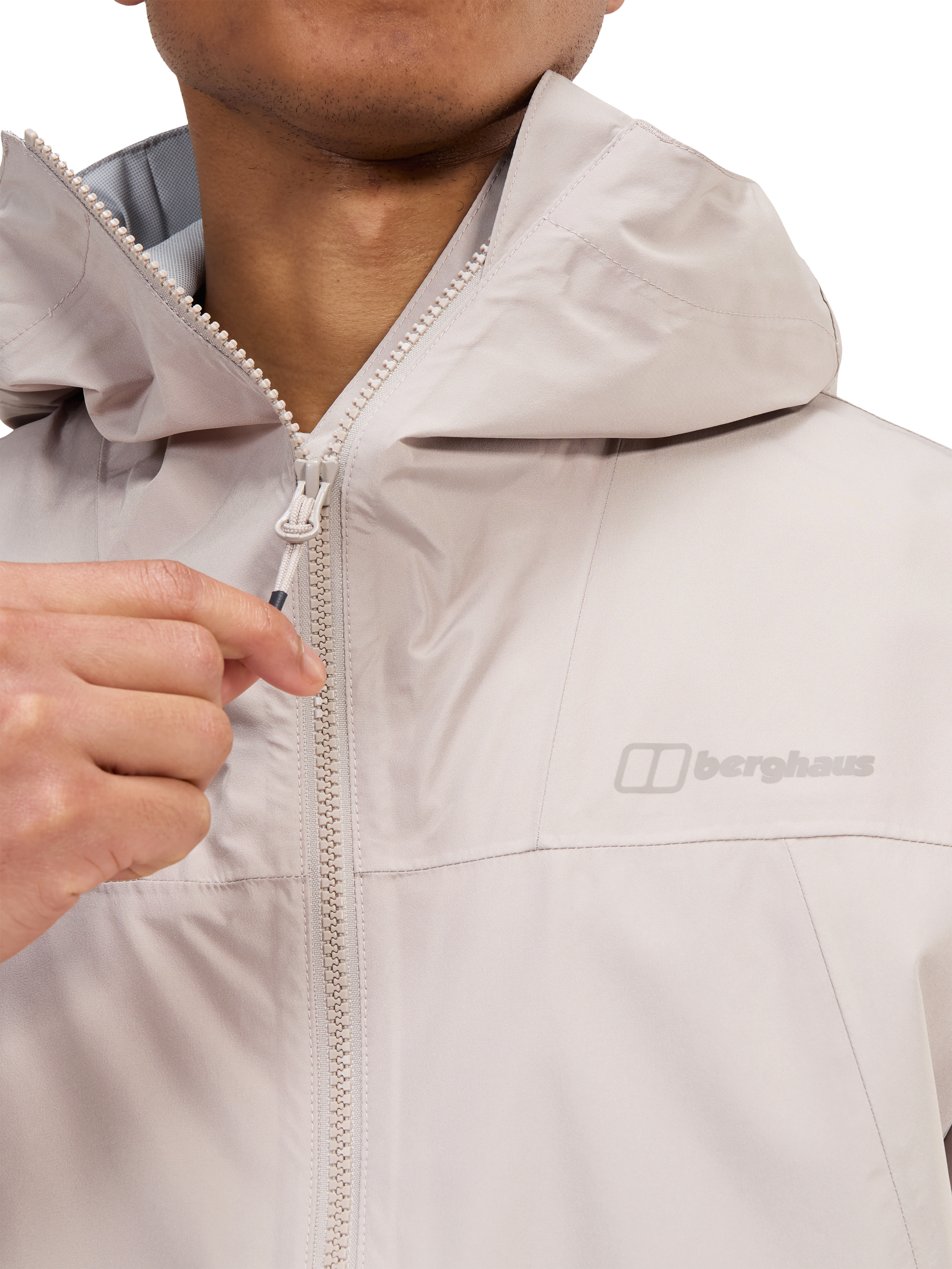 Product image 4 of 7, which shows Berghaus Deluge Pro 3.0 Waterproof Jacket, Taupe, S