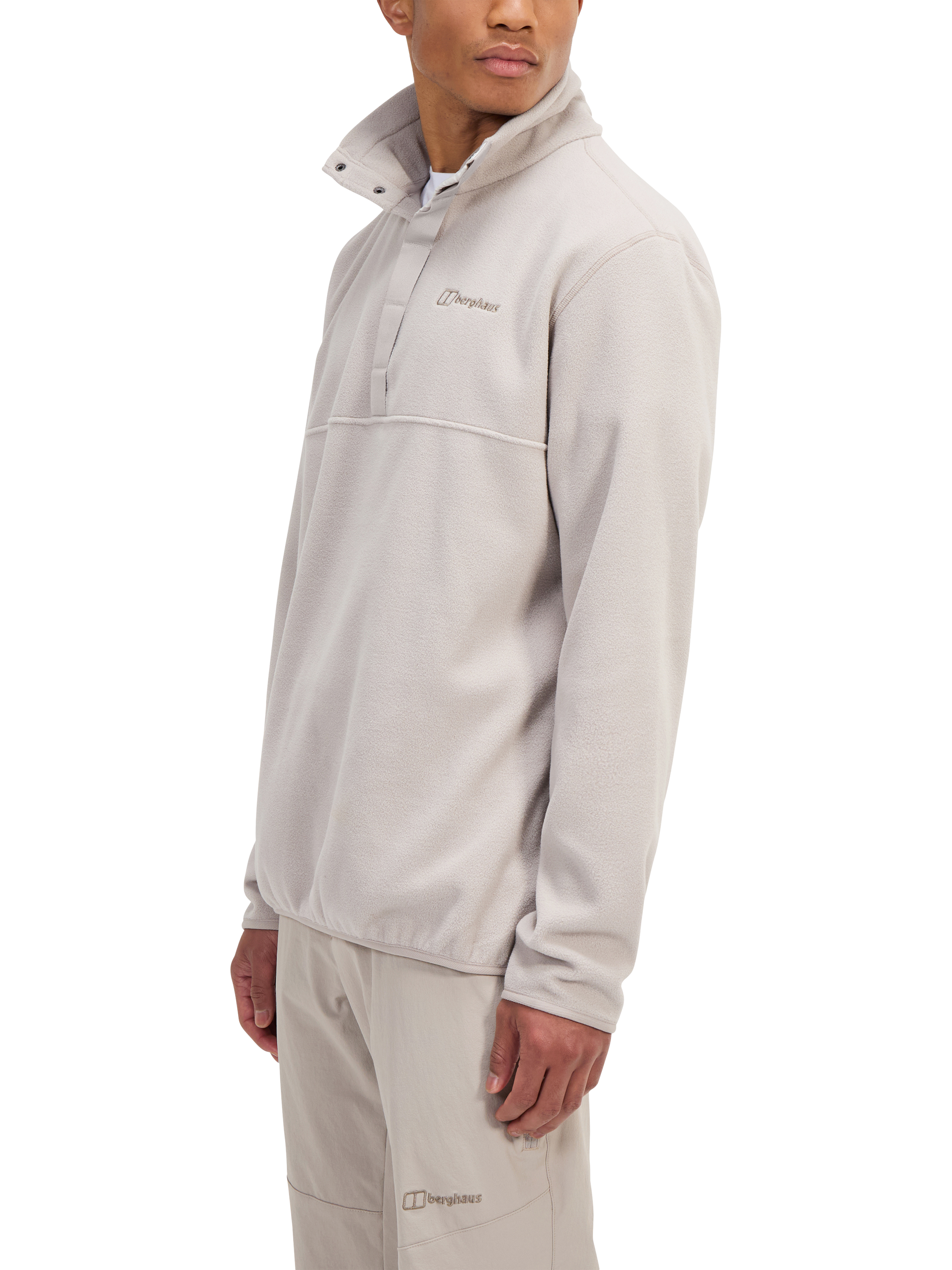 Product image 3 of 6, which shows Berghaus Felltop Snap Fleece Sweatshirt, Taupe, S