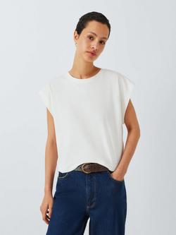 AND/OR Boxy Cotton T-Shirt, Ecru