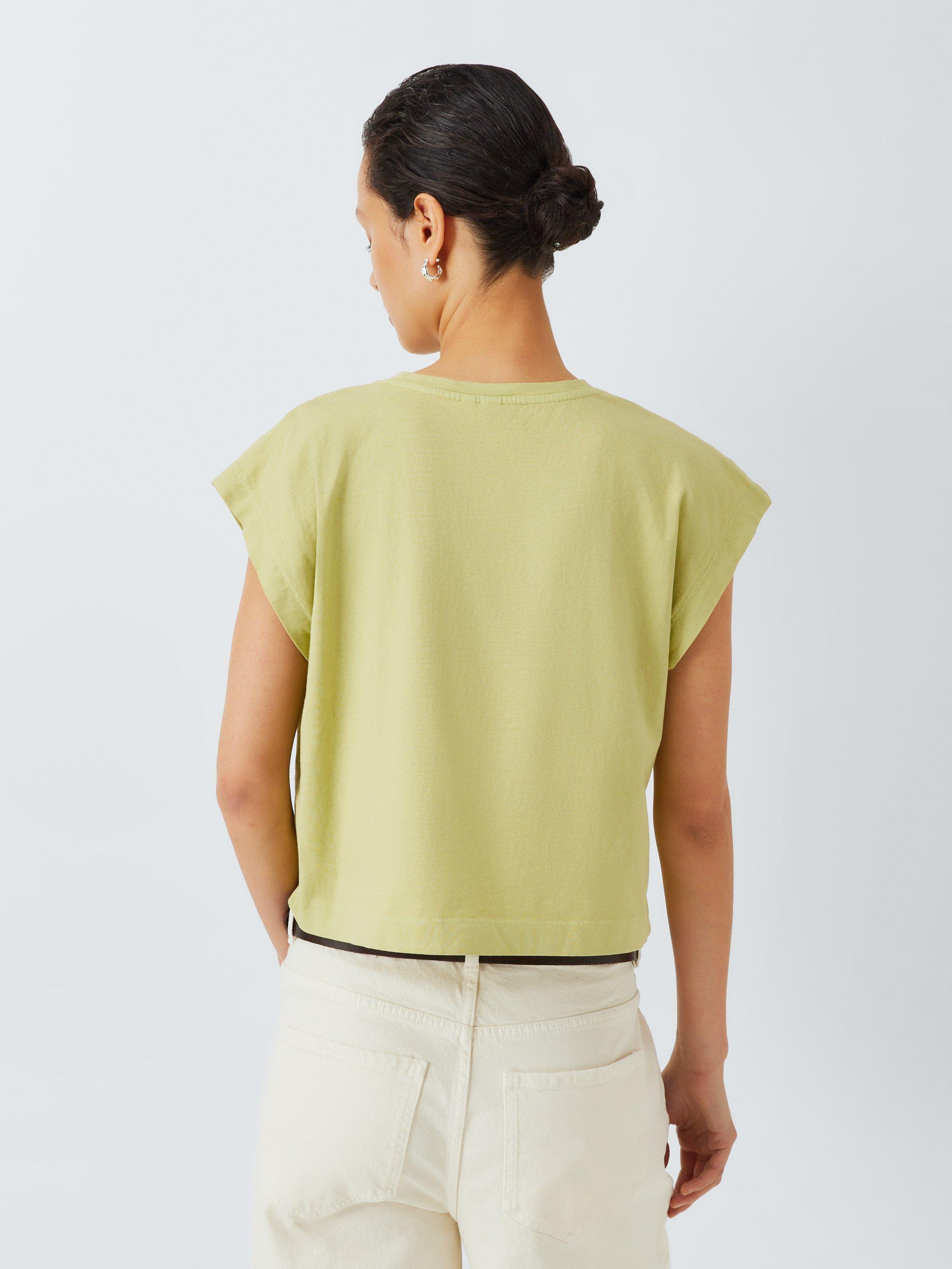 Product image 2 of 5, which shows AND/OR Boxy Cotton T-Shirt, Green, 16