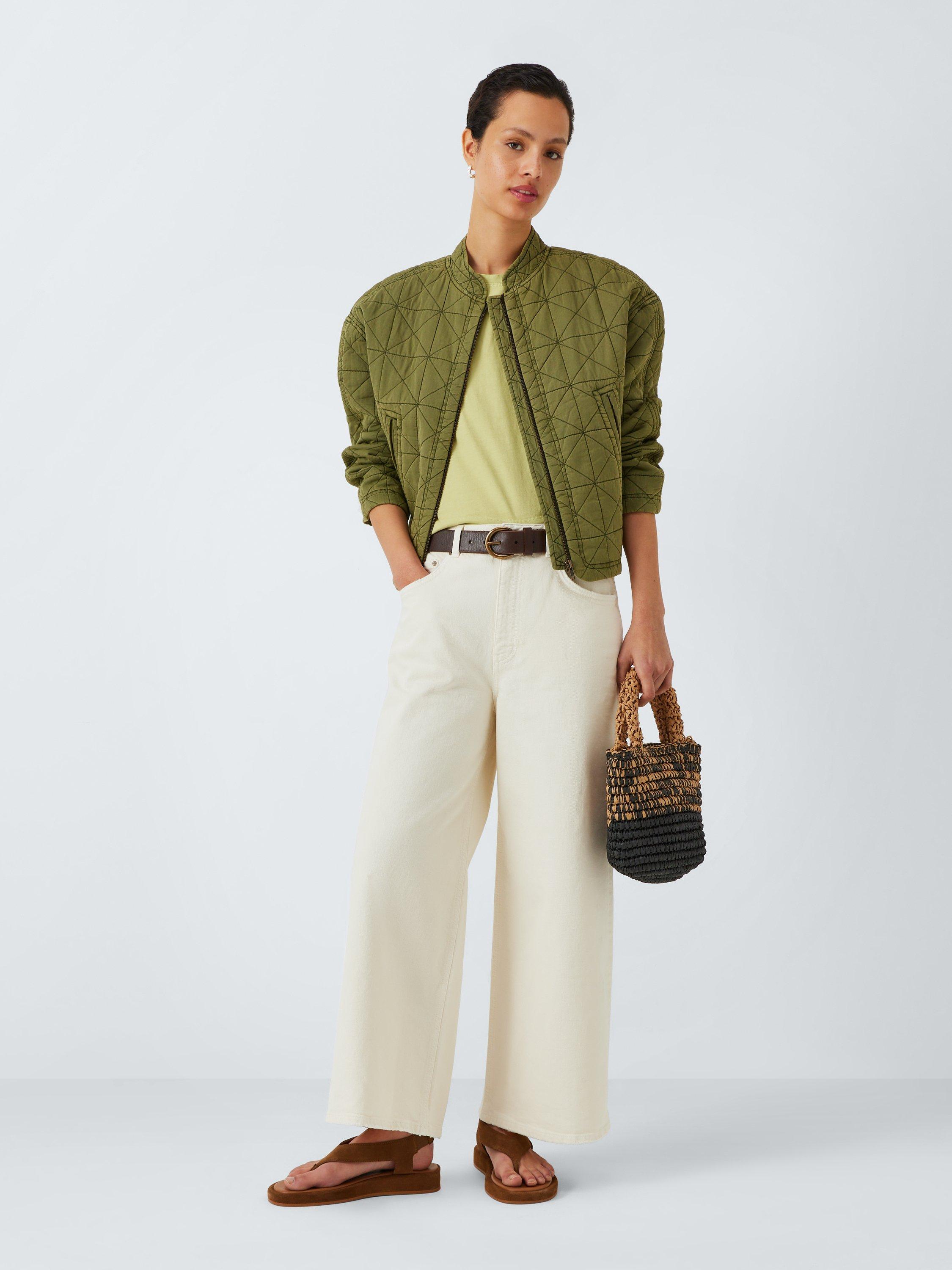 Product image 3 of 5, which shows AND/OR Boxy Cotton T-Shirt, Green, 16