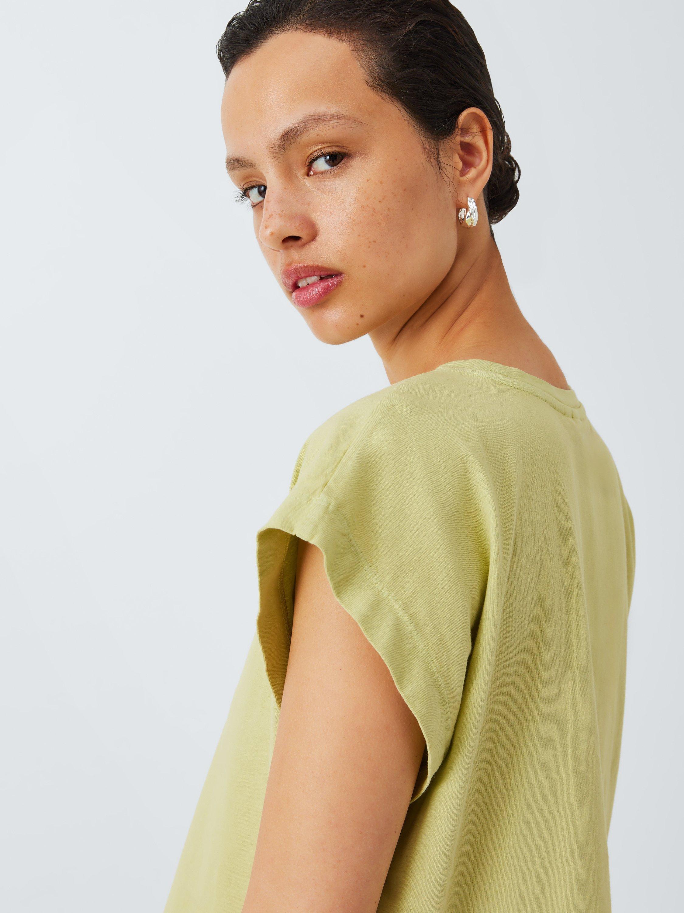 Product image 4 of 5, which shows AND/OR Boxy Cotton T-Shirt, Green, 16