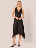 Adrianna by Adrianna Papell Satin Lace Midi Dress, Black