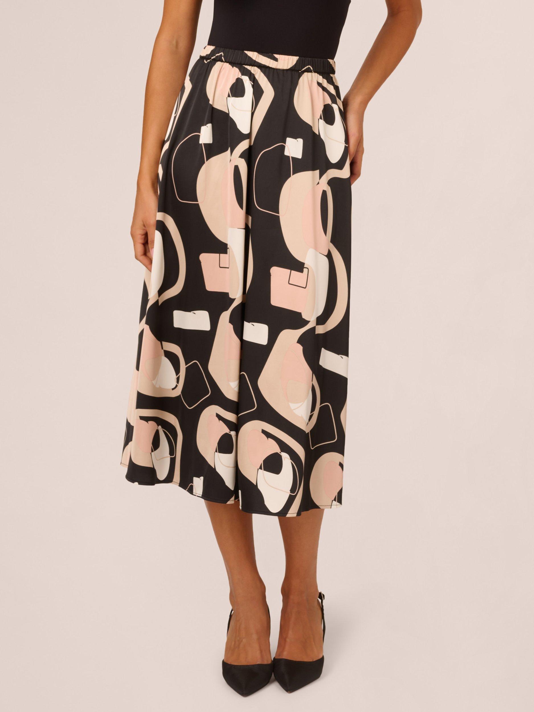 Product image 1 of 7, which shows Adrianna Papell Printed Maxi A-Line Skirt, Multi, XS