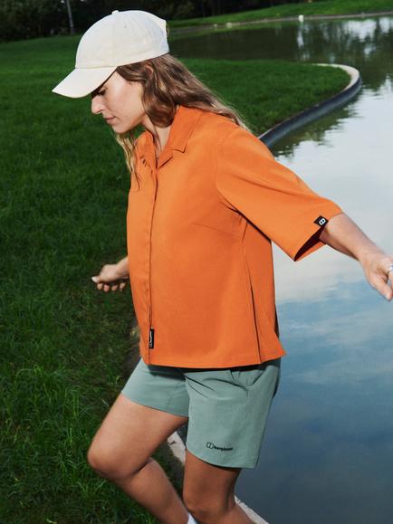 Berghaus Explorer Short Sleeve Overshirt, Blazing Fire - view 2, Blazing Fire