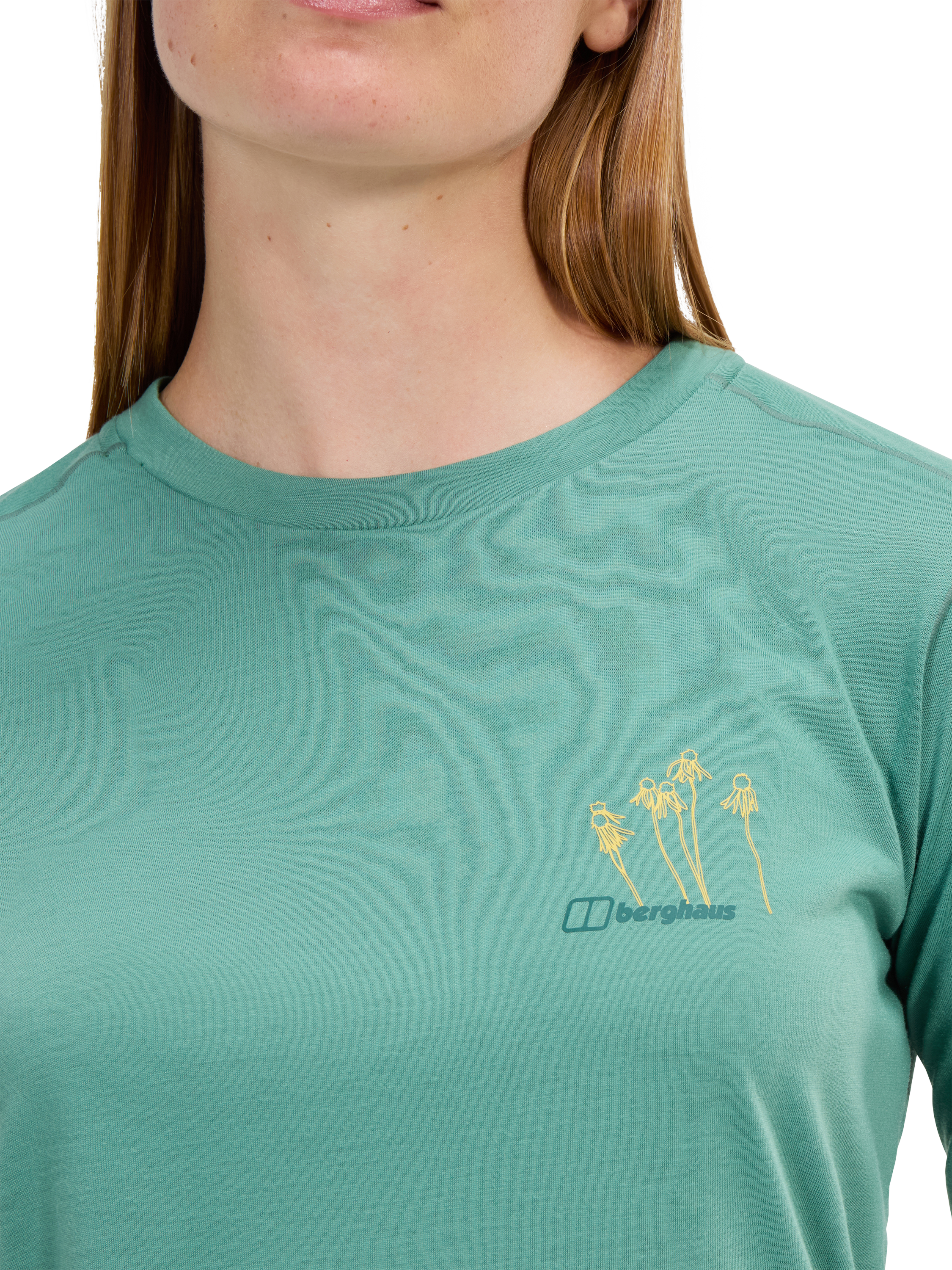 Product image 4 of 7, which shows Berghaus Coneflower Short Sleeve T-Shirt, Light Terrain, 8