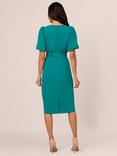 Adrianna Papell Crepe Belted Sheath Evening Dress, Tempo Teal