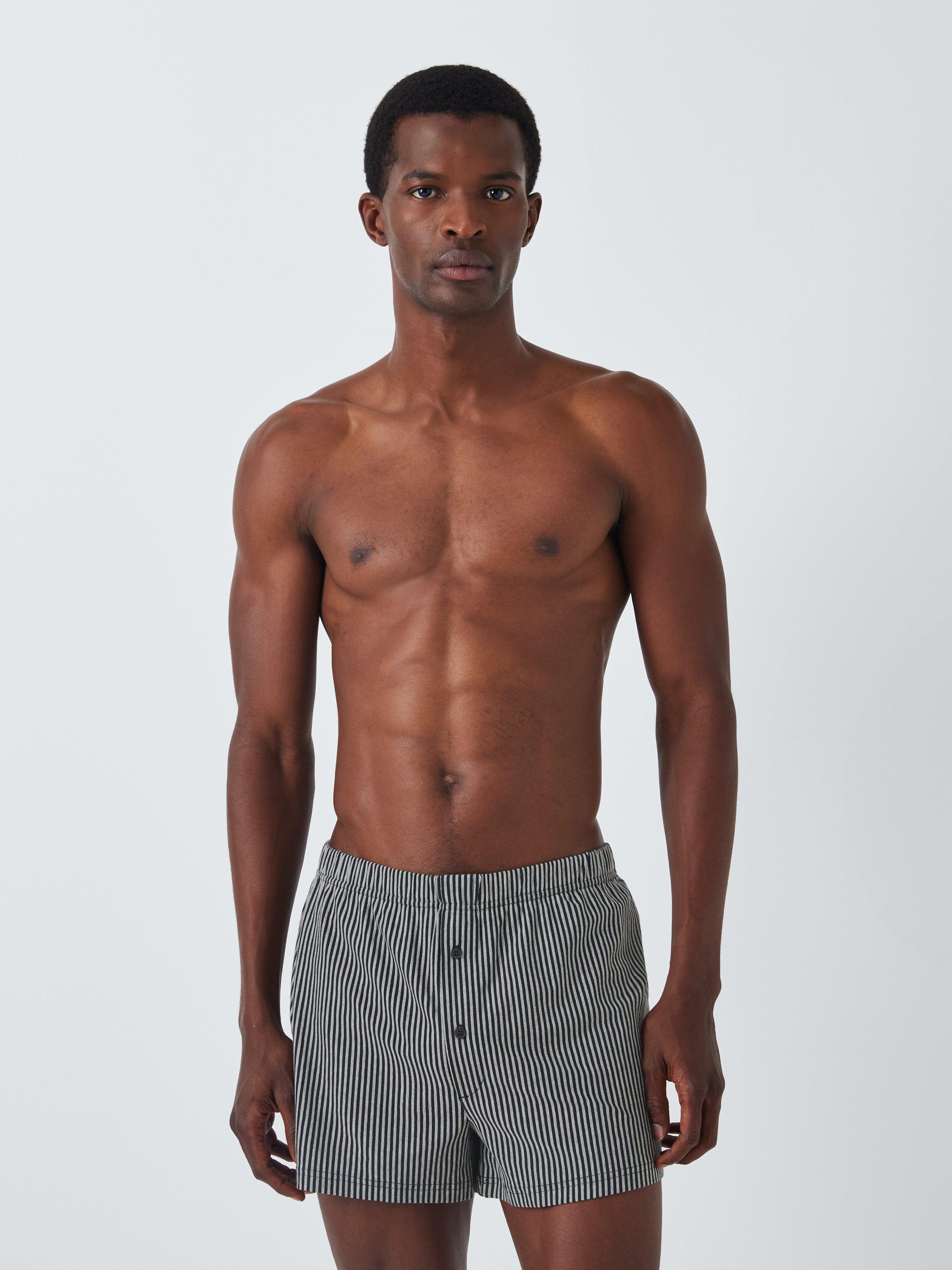 Product image 2 of 5, which shows John Lewis Organic Cotton Jersey Boxer Shorts, Pack of 3, Grey Multi, S