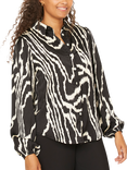 Sisters Point Ebbey Abstract Shirt, Cream/Black