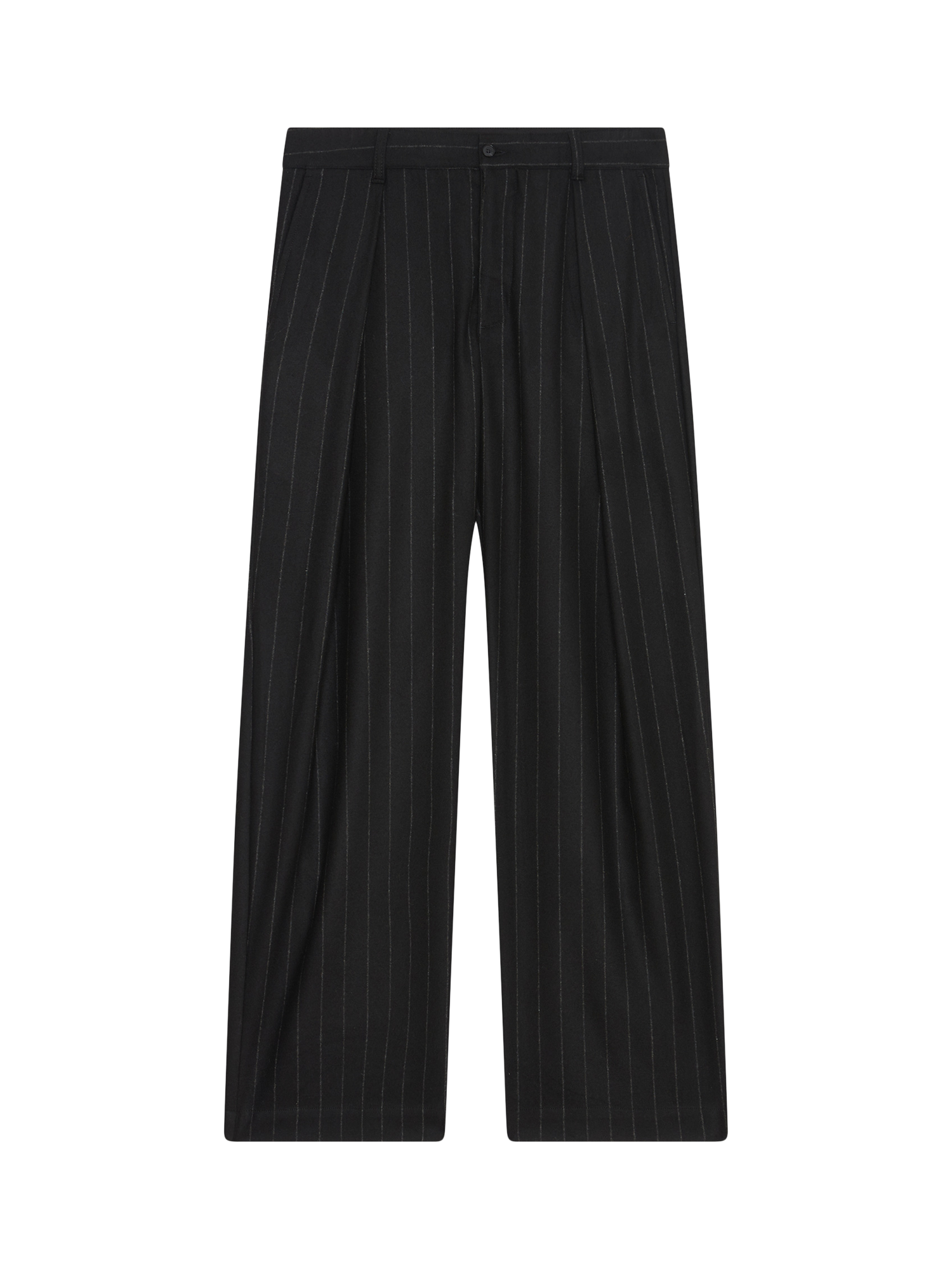 Product image 1 of 4, which shows WOOD WOOD Fraser Pleated Chinos, 9009 Black, 34R