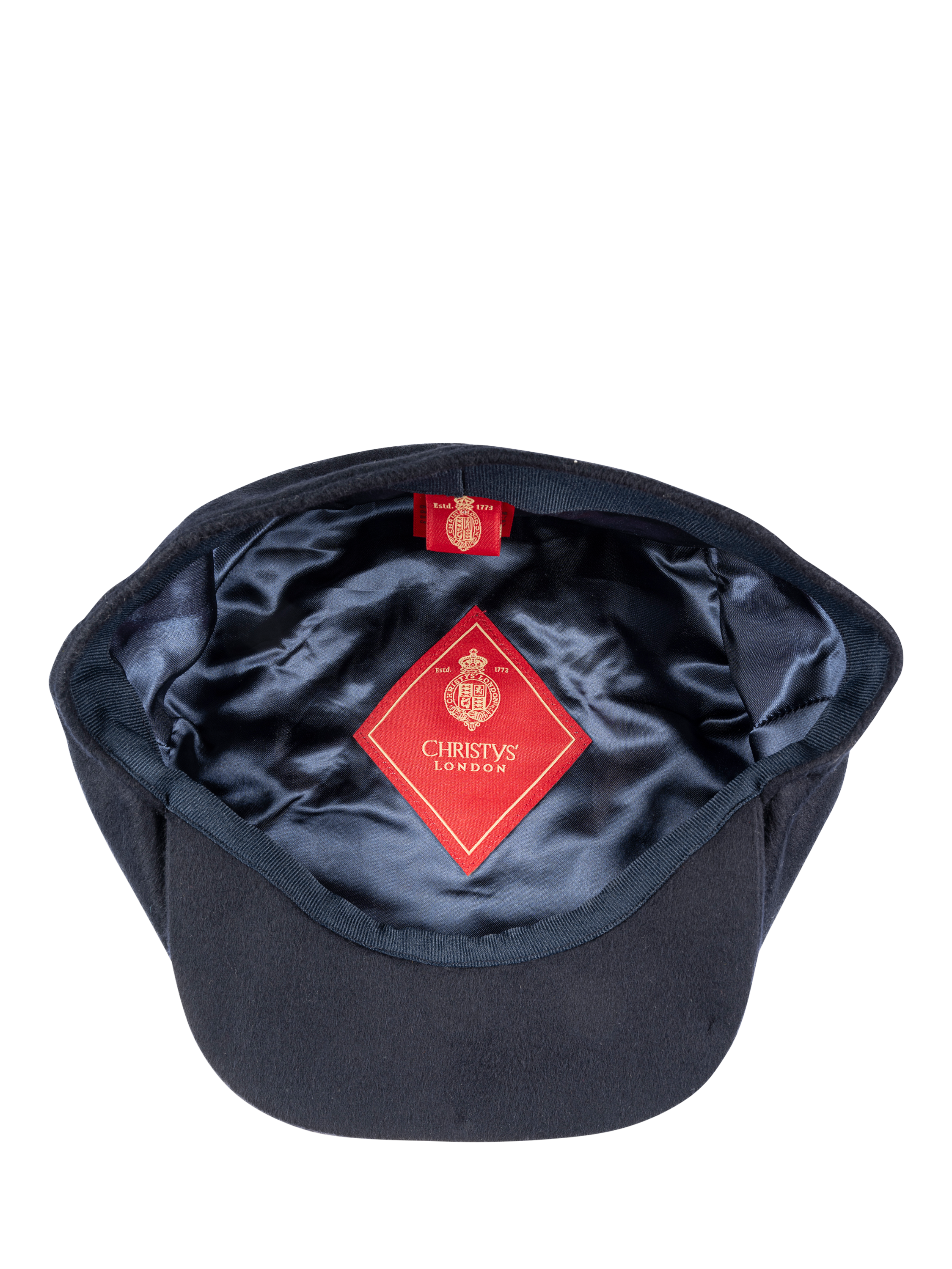 Product image 5 of 5, which shows Christys' Cashmere Blend 8-Piece Baker Boy Cap, Navy, S