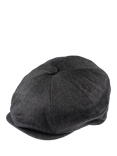 Christys' Cashmere Blend 8-Piece Baker Boy Cap, Charcoal