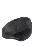 Christys' Cashmere Blend 8-Piece Baker Boy Cap, Charcoal