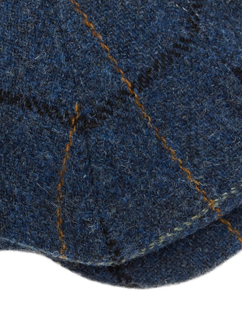 Product image 3 of 5, which shows Christys' Harris Tweed 8-Piece Baker Boy Cap, Blue, S