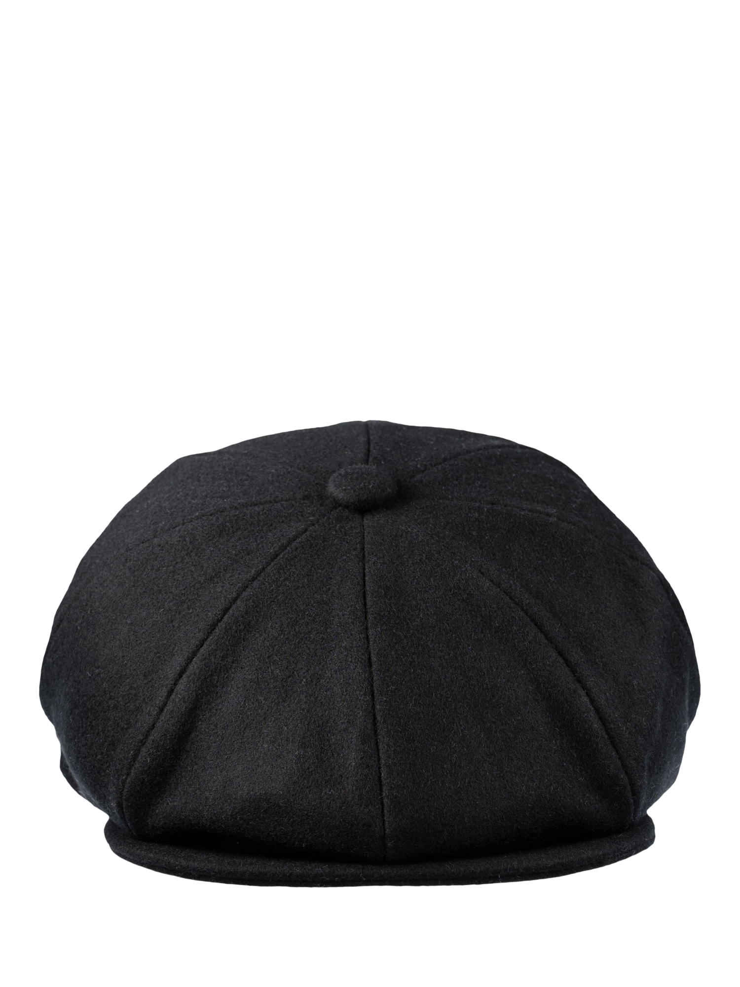 Product image 3 of 5, which shows Christys' Melton Wool 8-Piece Baker Boy Cap, Black, S