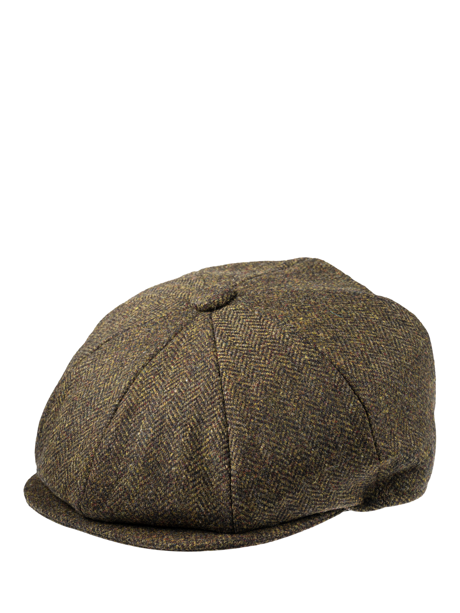 Christys Herringbone Tweed 8 Piece Baker Boy Cap