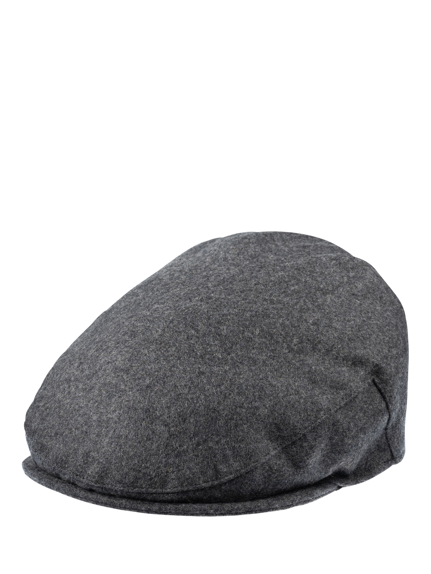 Product image 1 of 5, which shows Christys' Balmoral Melton Wool Flat Cap, Charcoal, S