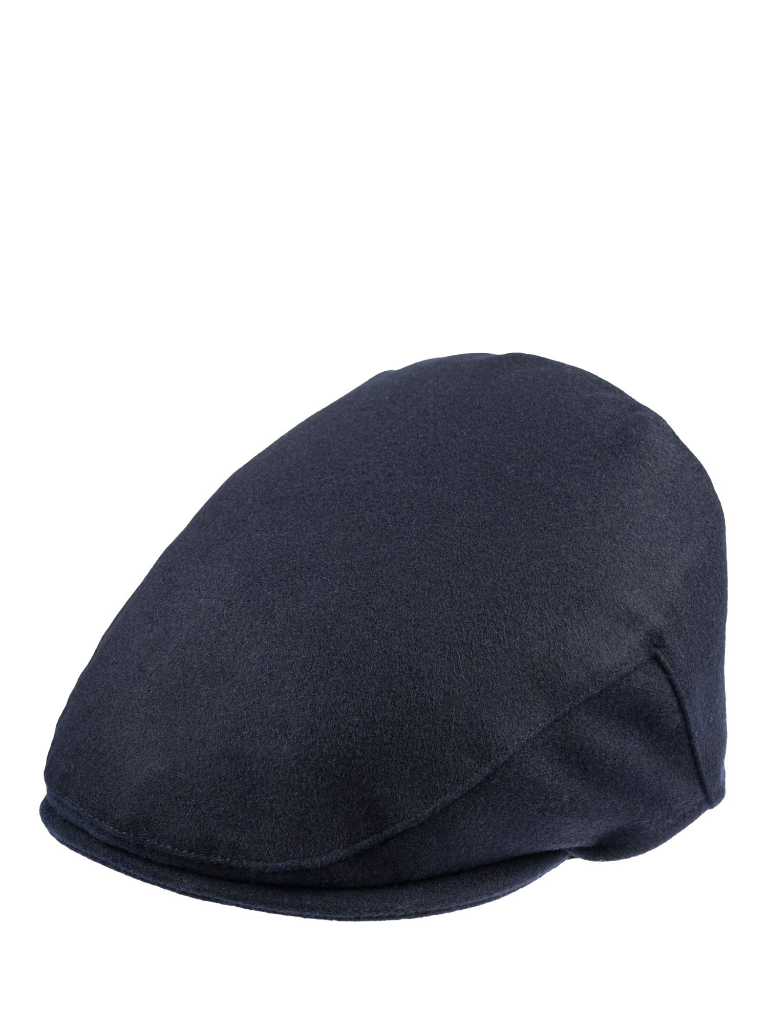 Product image 1 of 5, which shows Christys' Balmoral Melton Wool Flat Cap, Navy, S