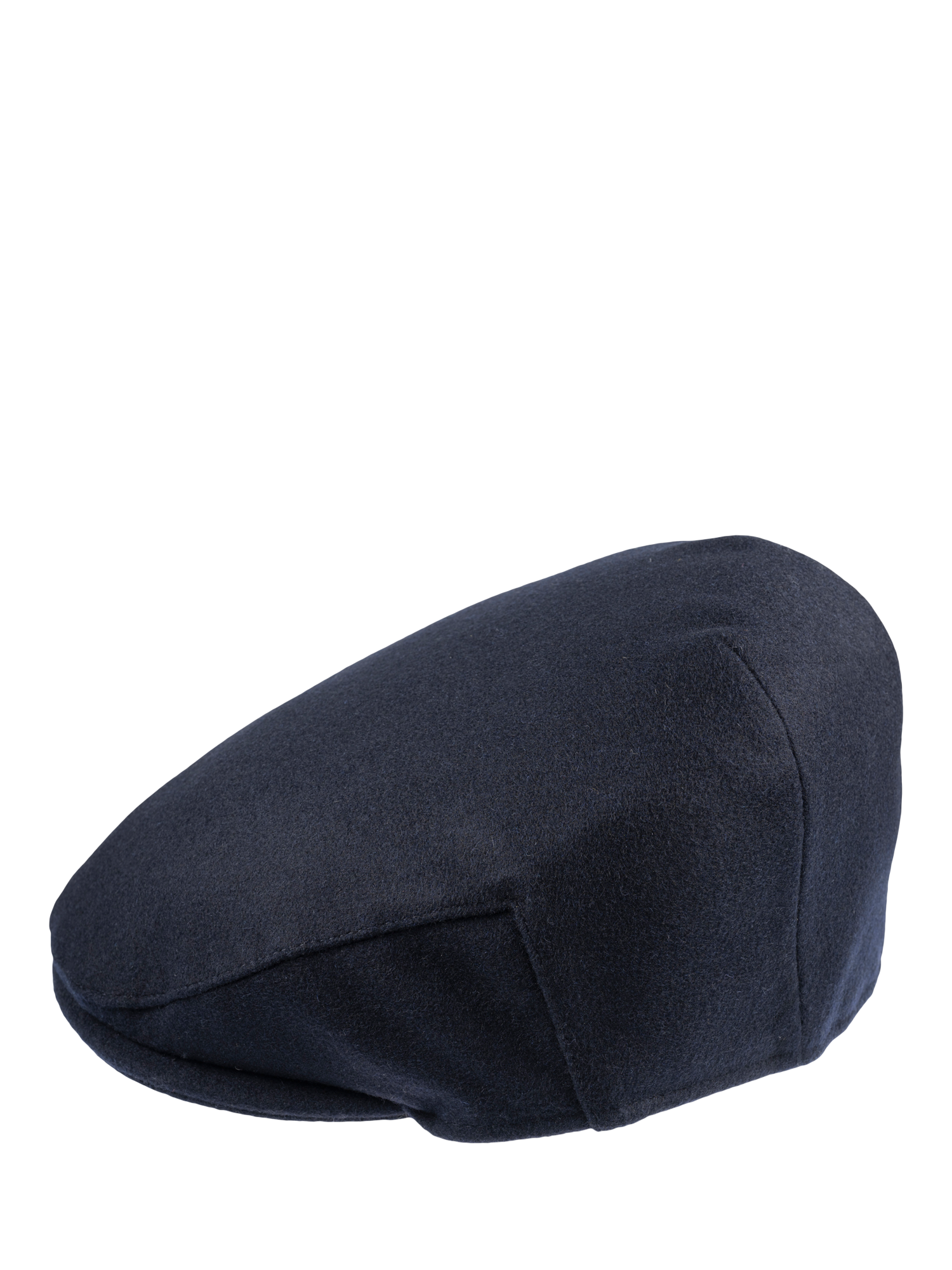 Product image 2 of 5, which shows Christys' Balmoral Melton Wool Flat Cap, Navy, S