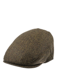 Christys' Herringbone Tweed Balmoral Flat Cap