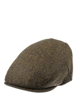 Barbour Cheviot Herringbone Flat Cap Olive