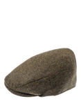 Christys' Herringbone Tweed Balmoral Flat Cap