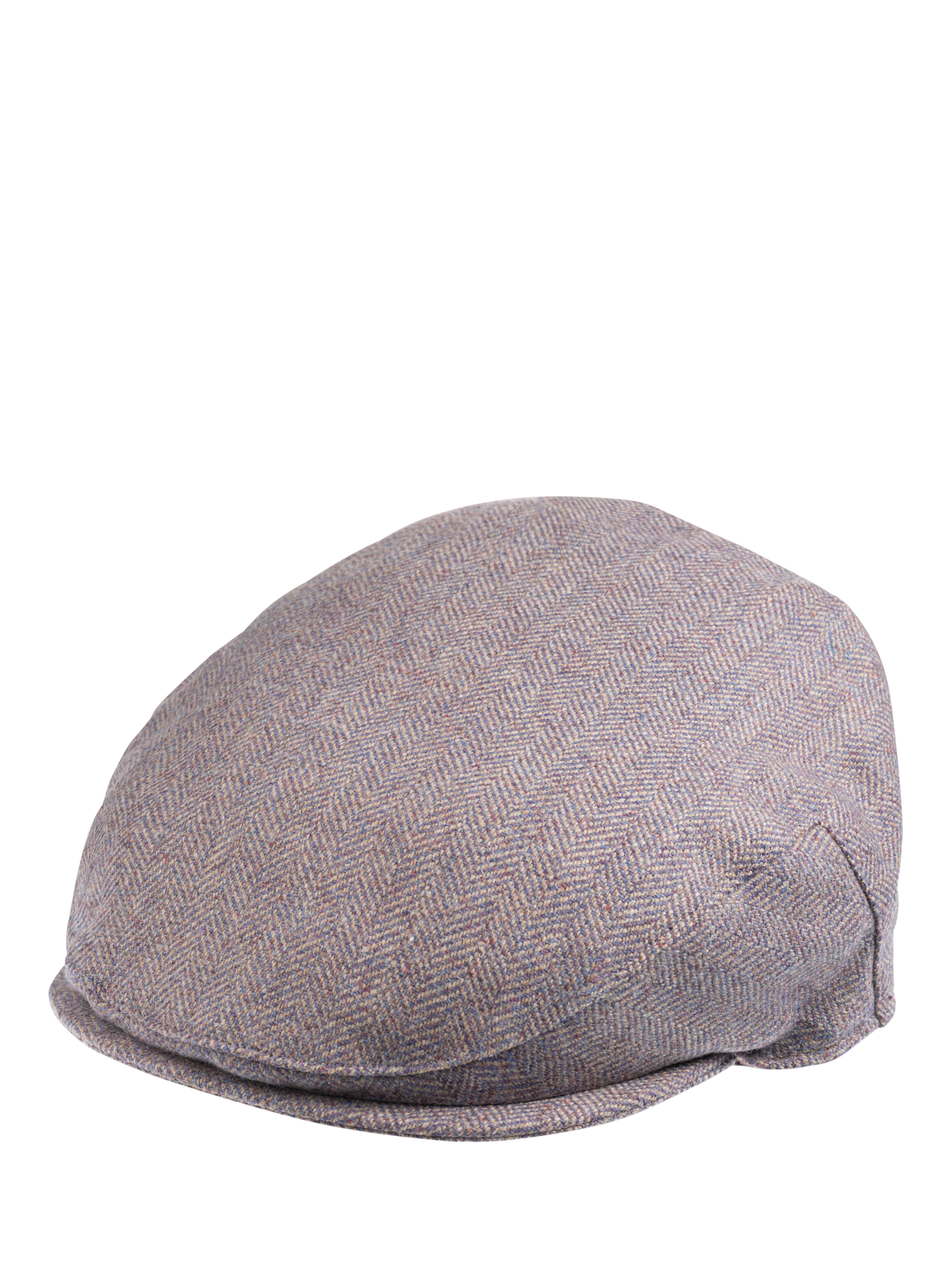Product image 1 of 5, which shows Christys' Balmoral Teviot Tweed Flat Cap, Heather Purple, 55cm