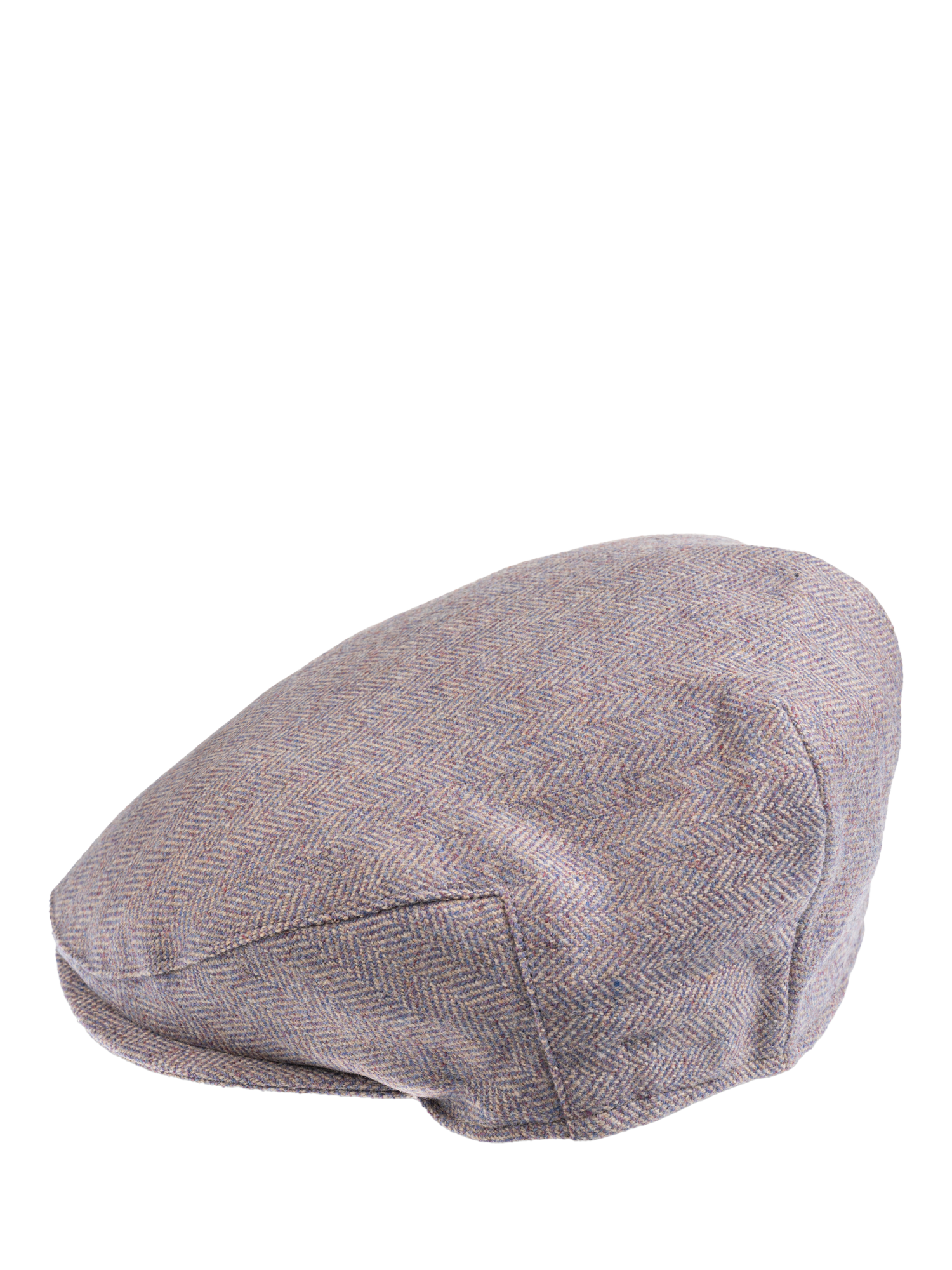 Product image 2 of 5, which shows Christys' Balmoral Teviot Tweed Flat Cap, Heather Purple, 55cm