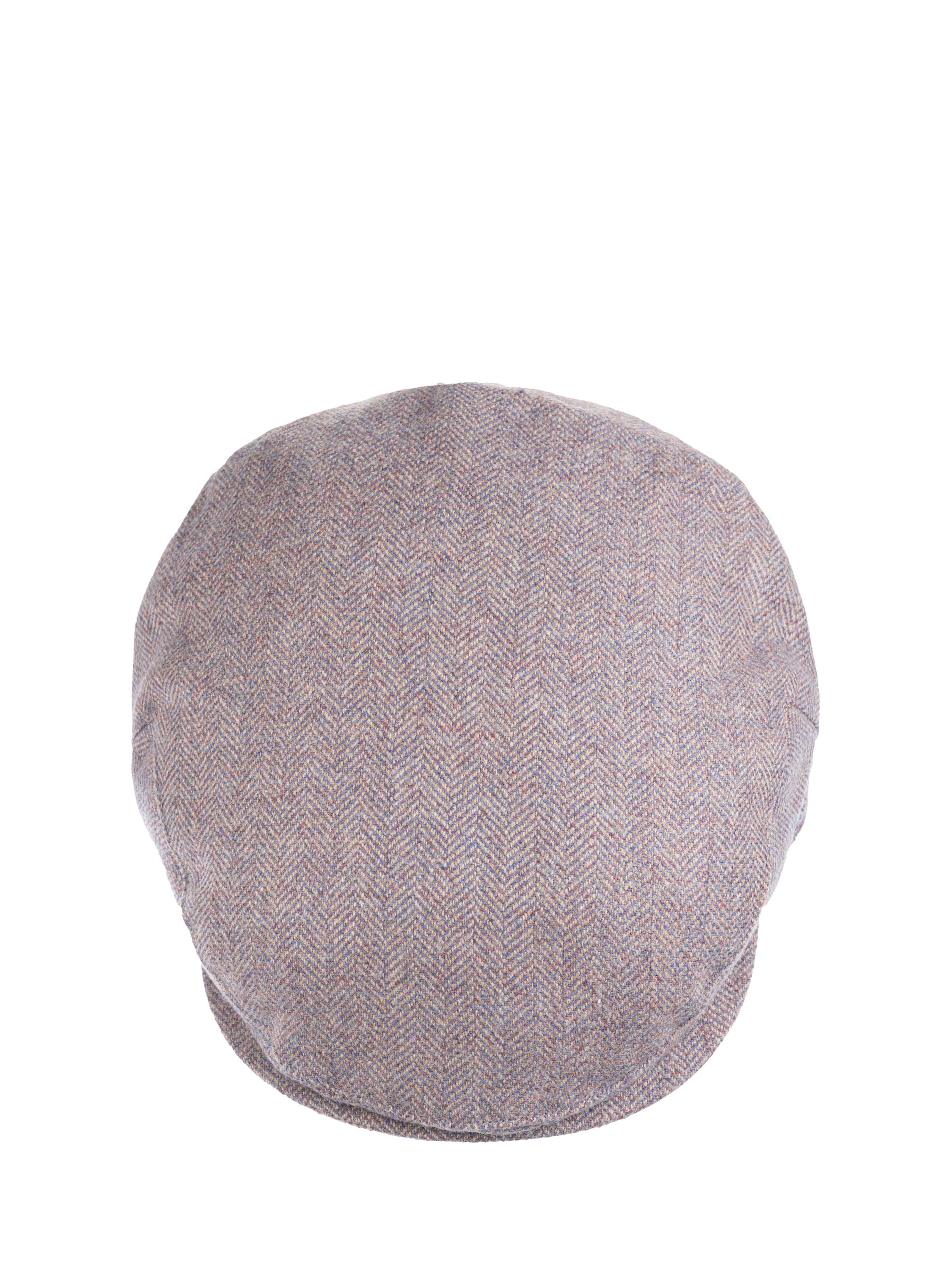 Product image 4 of 5, which shows Christys' Balmoral Teviot Tweed Flat Cap, Heather Purple, 55cm