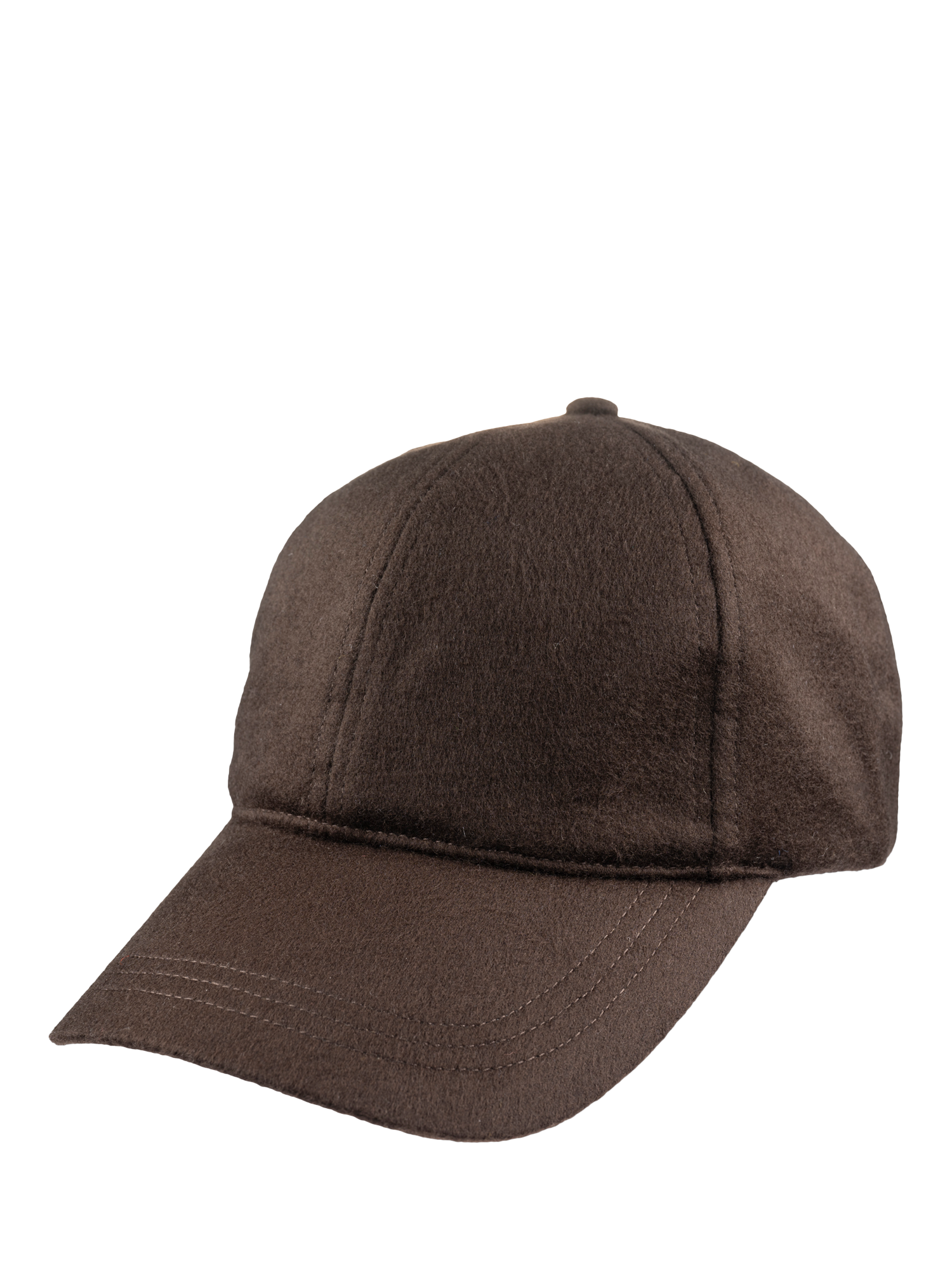 Product image 1 of 7, which shows Christys' Cashmere Blend Baseball Cap, Brown, One Size