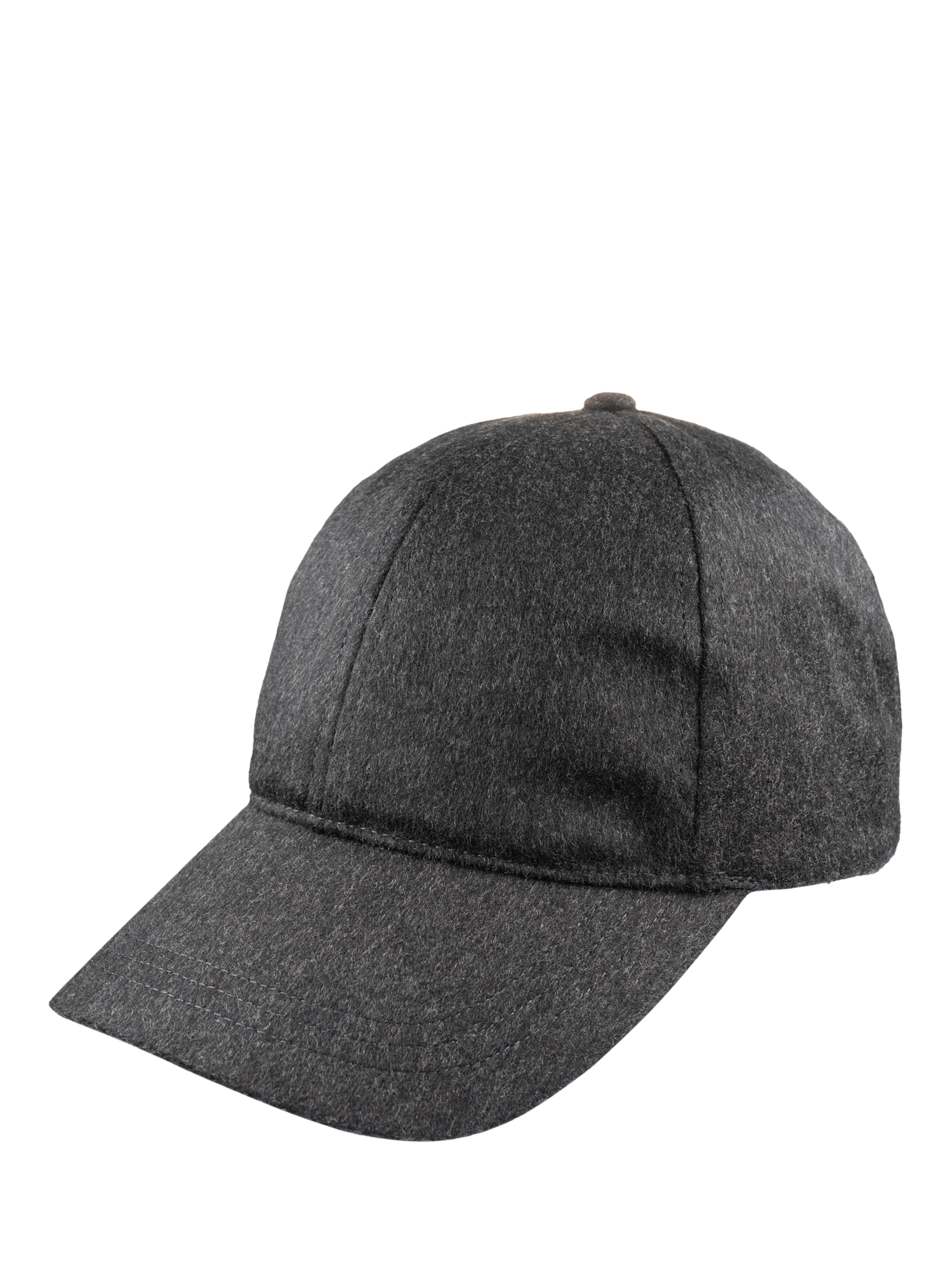Product image 1 of 6, which shows Christys' Cashmere Blend Baseball Cap, Charcoal, One Size