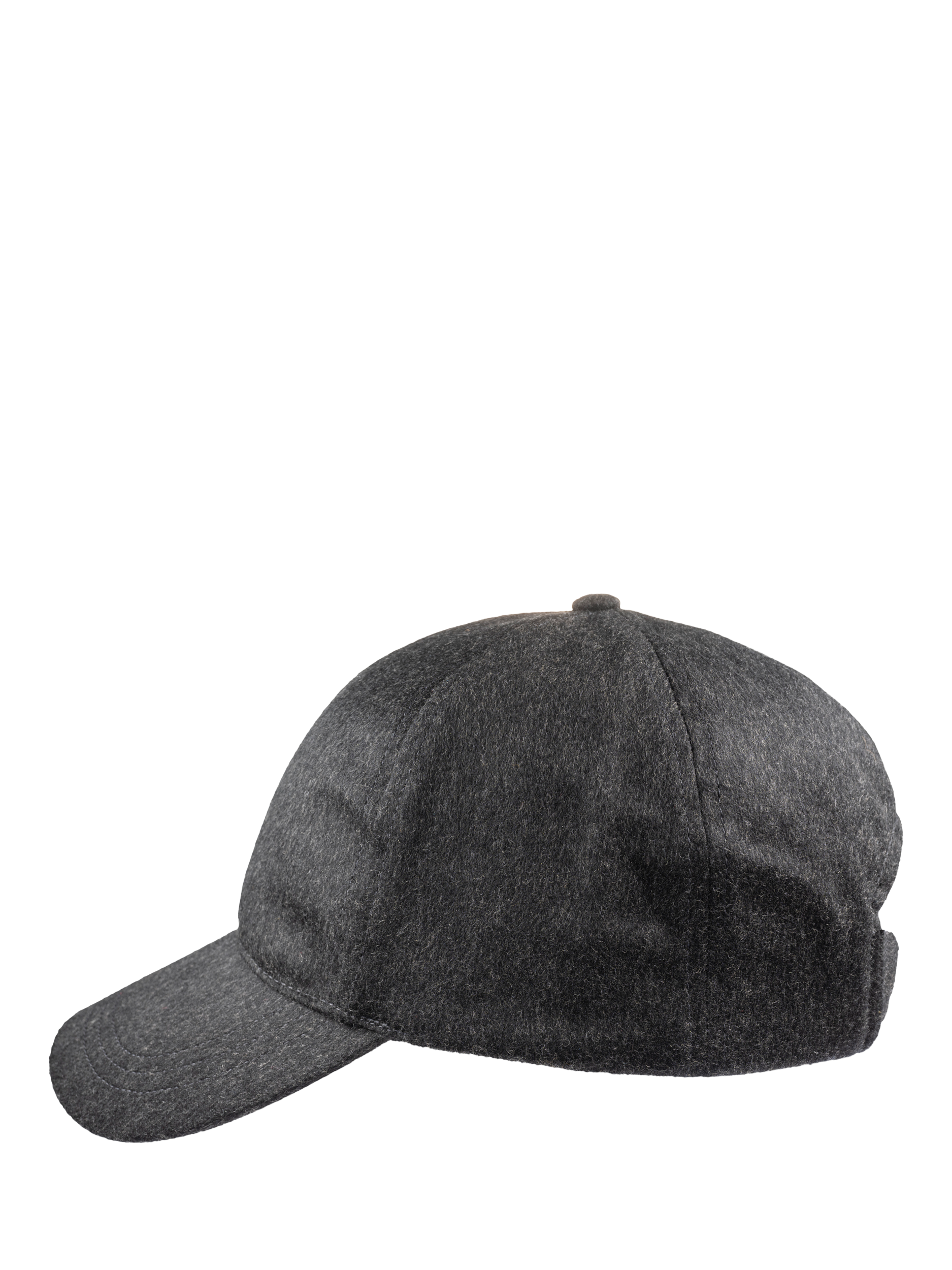 Product image 2 of 6, which shows Christys' Cashmere Blend Baseball Cap, Charcoal, One Size