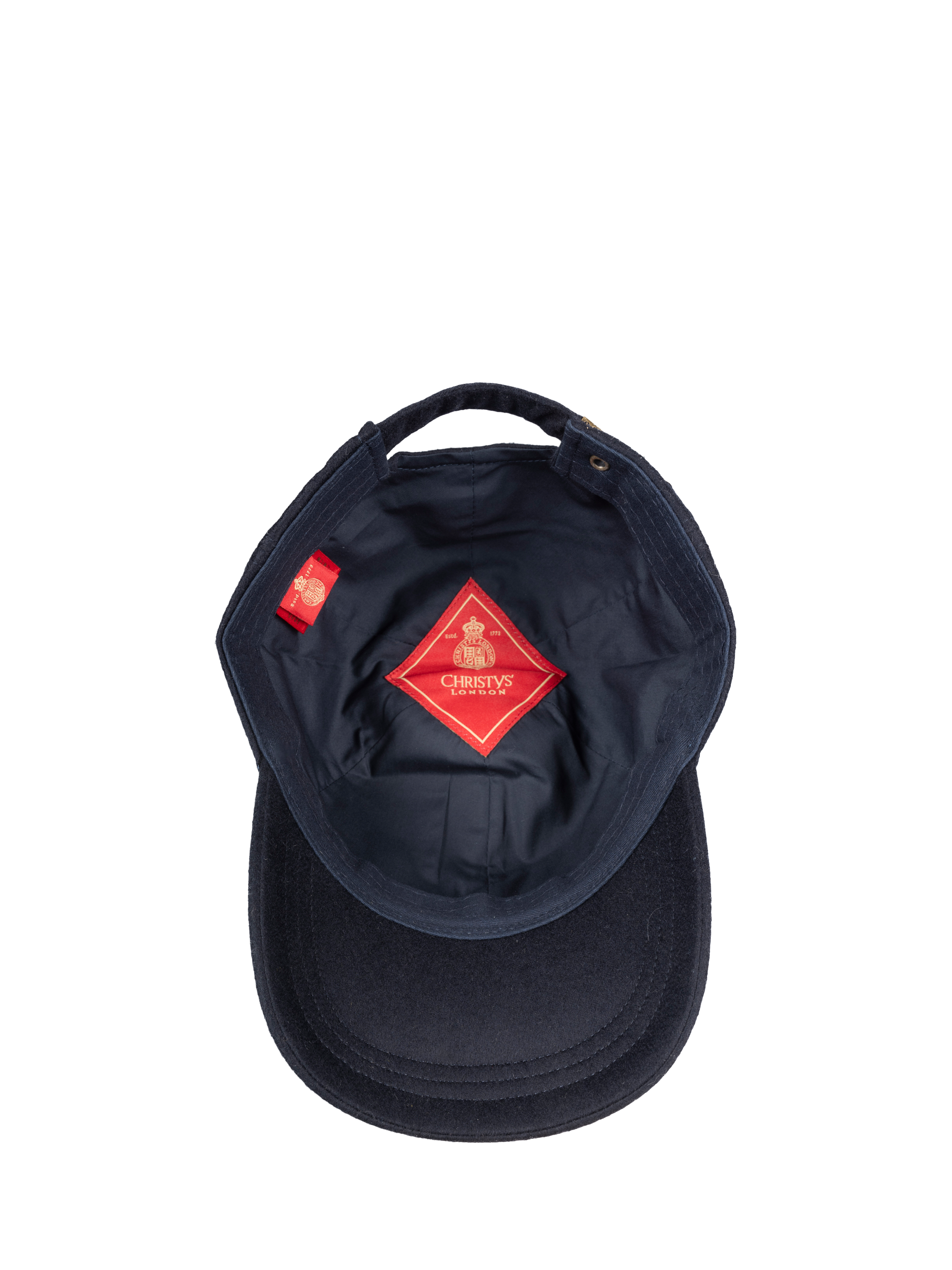 Product image 5 of 6, which shows Christys' Cashmere Blend Baseball Cap, Navy, One Size