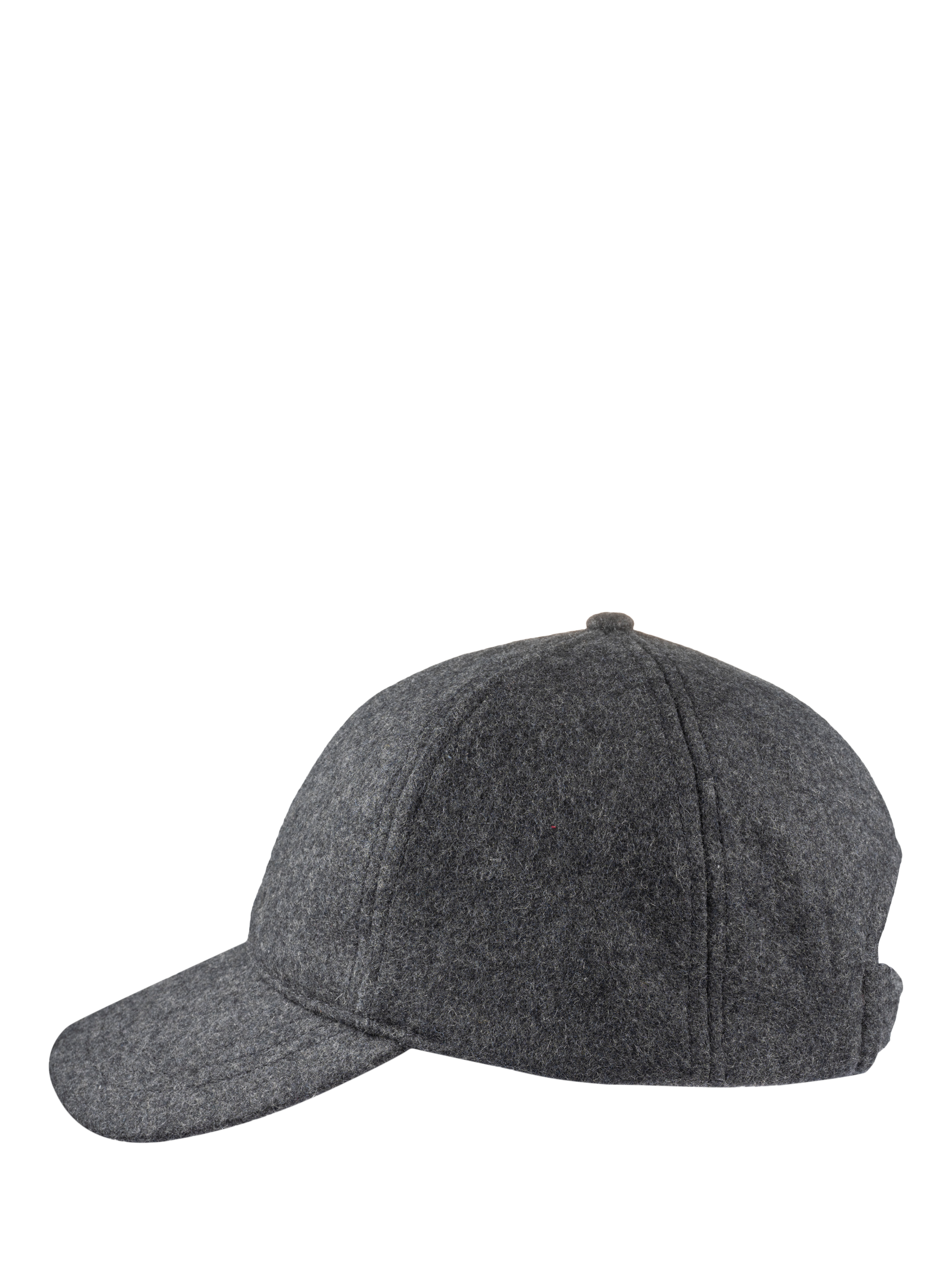 Product image 2 of 8, which shows Christys' Melton Wool Baseball Cap, Charcoal, One Size