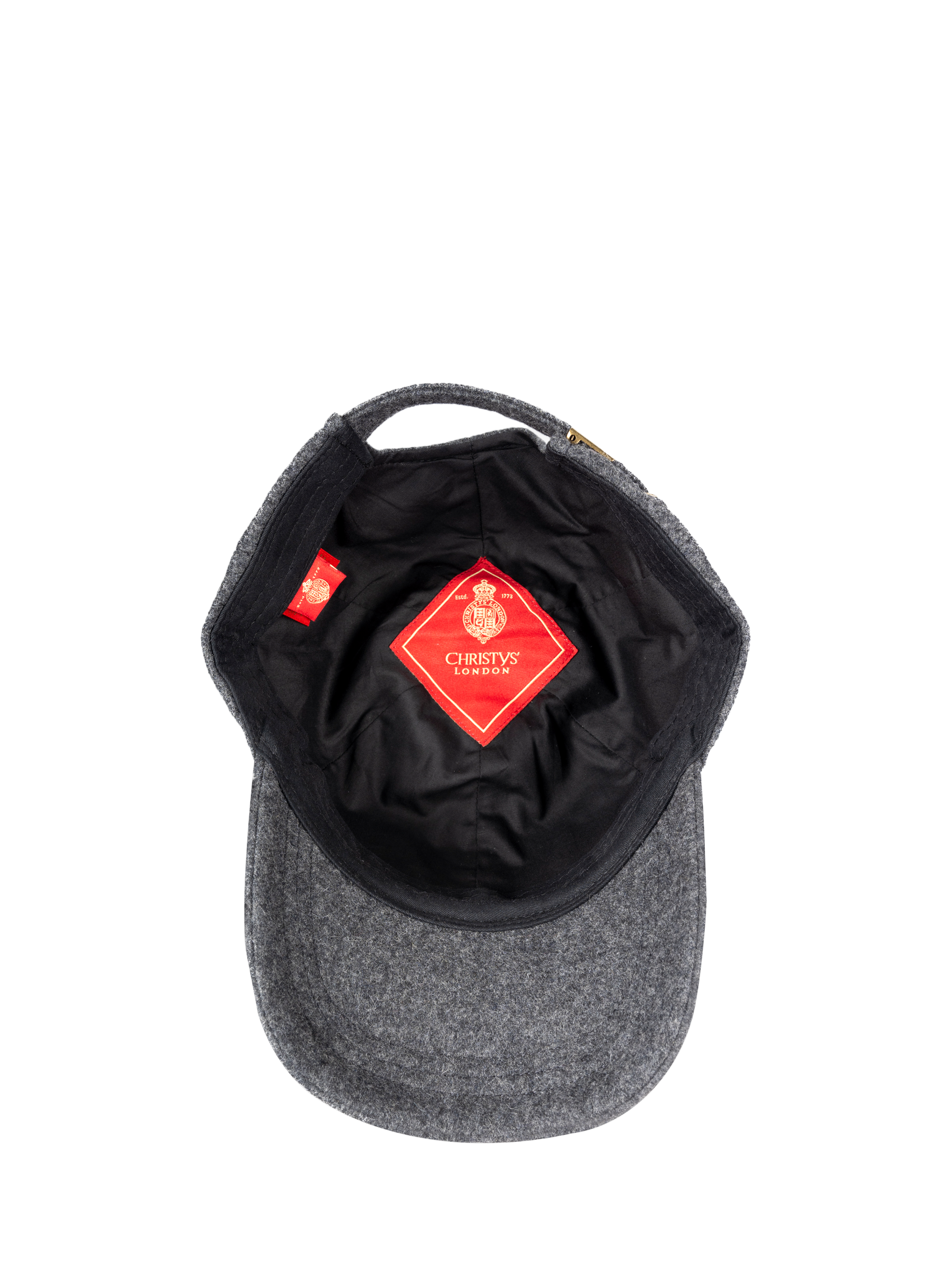Product image 5 of 8, which shows Christys' Melton Wool Baseball Cap, Charcoal, One Size