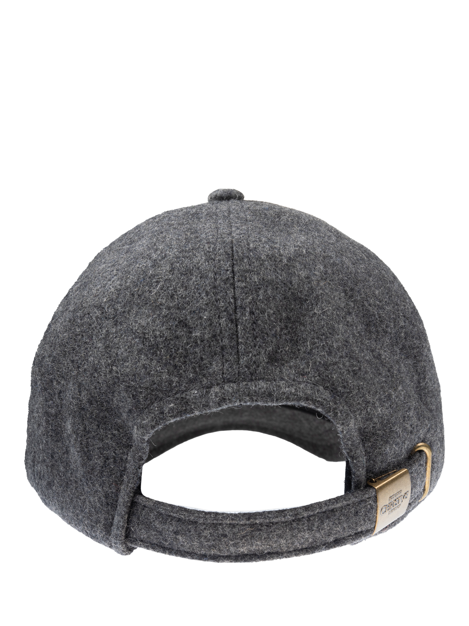 Product image 6 of 8, which shows Christys' Melton Wool Baseball Cap, Charcoal, One Size