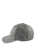 Christys' Windowpane Tweed Baseball Cap, Light Grey