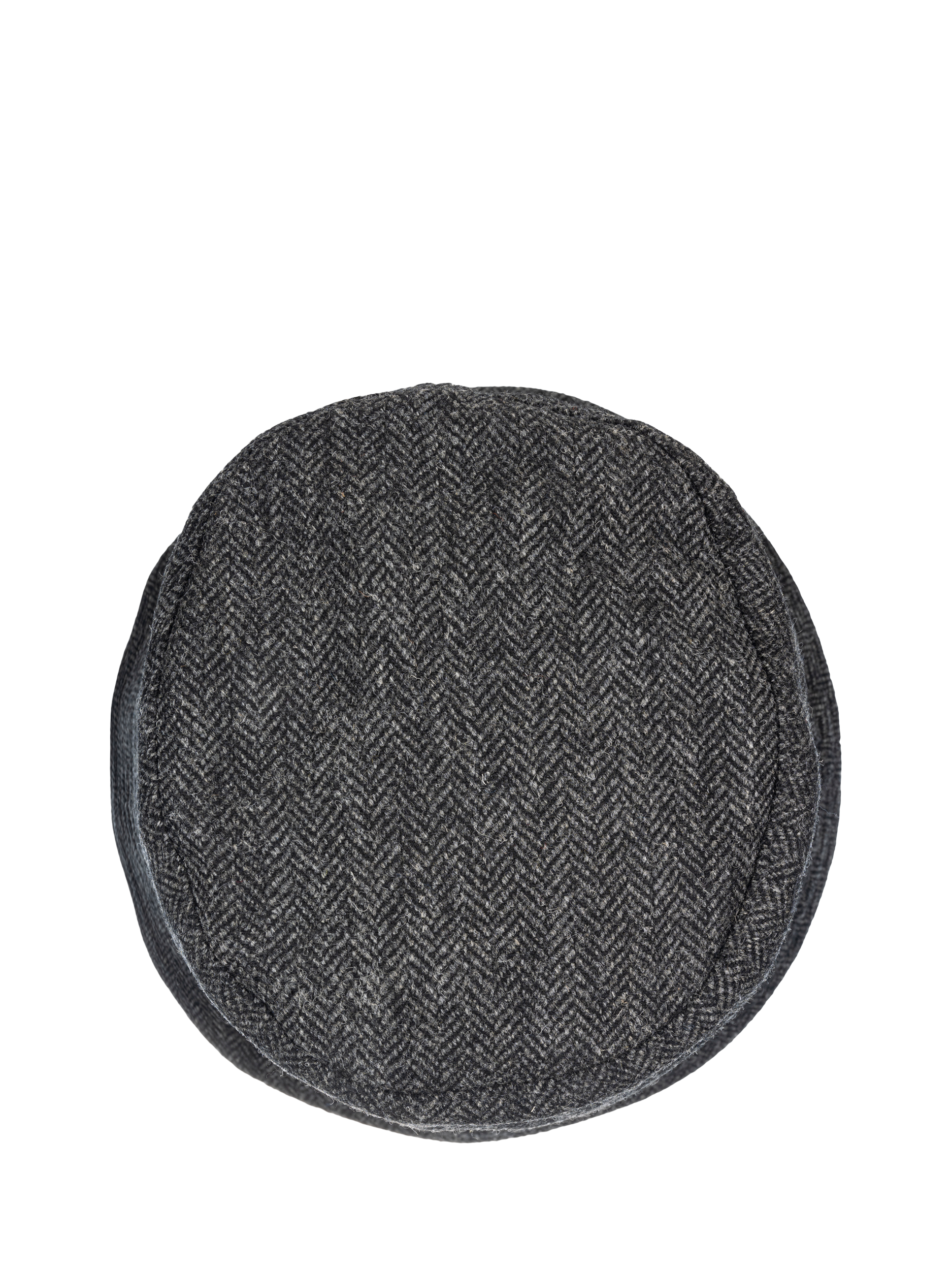 Product image 2 of 3, which shows Christys' Herringbone Tweed Bucket Hat, Charcoal Herringbone, S