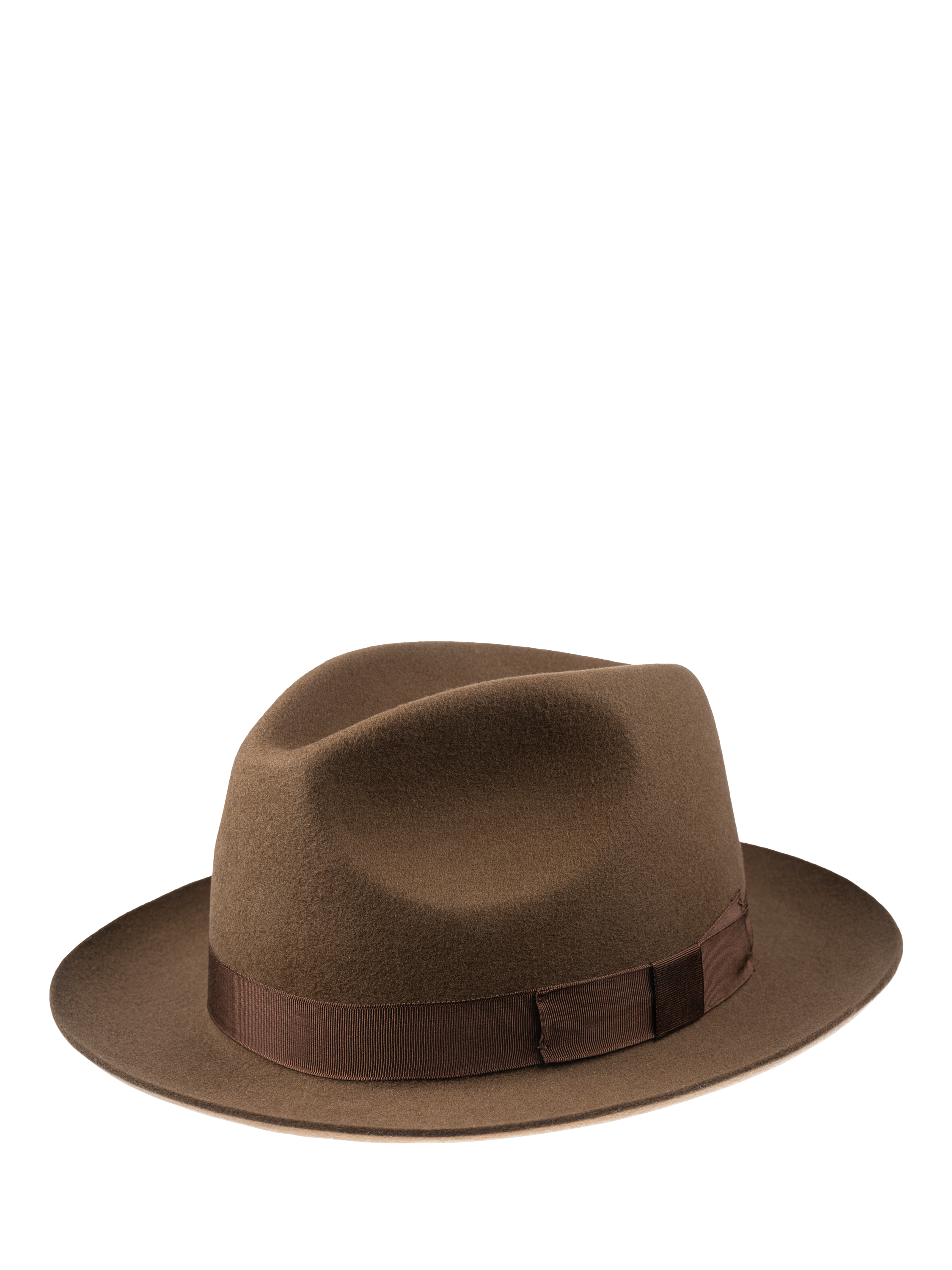 Product image 1 of 6, which shows Christys' Chepstow Wool Trilby Hat, Brown, S