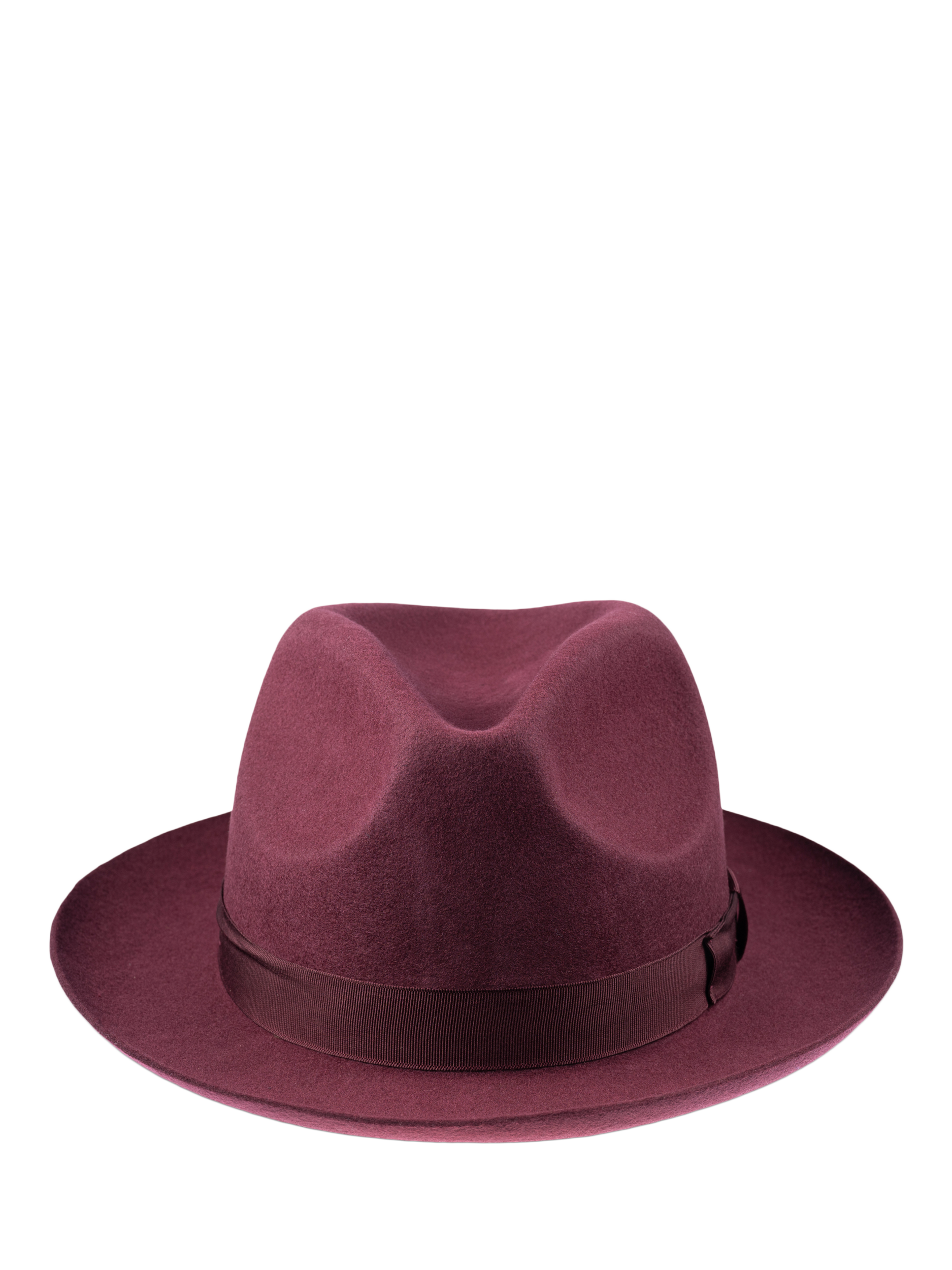 Product image 3 of 6, which shows Christys' Chepstow Wool Trilby Hat, Maroon, S